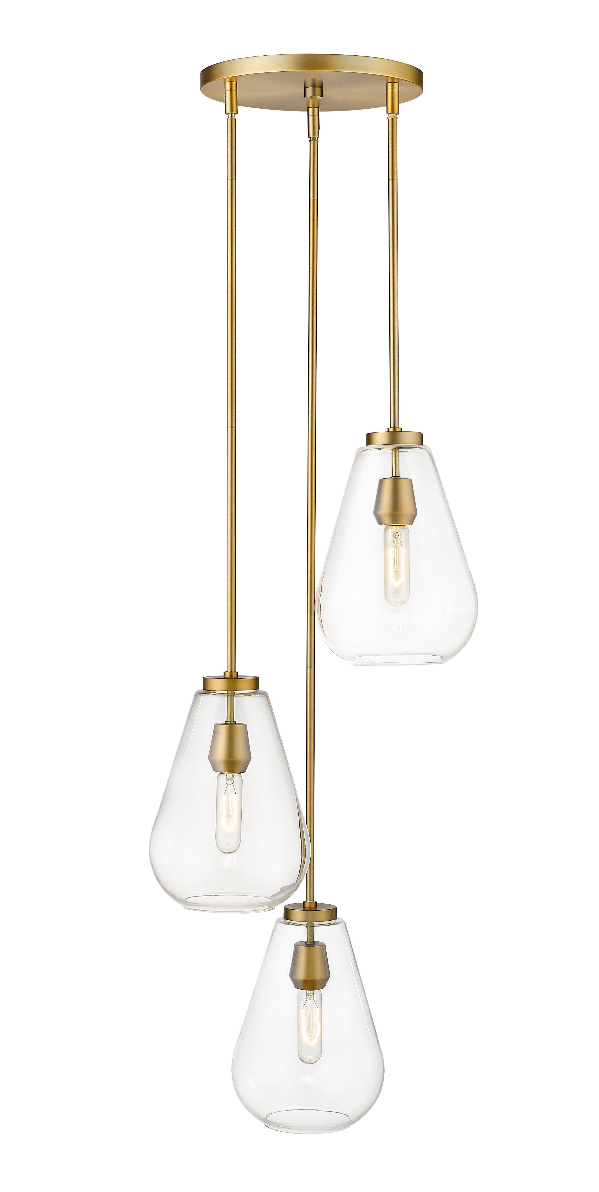 Ayra 3 Light Chandelier Olde Brass