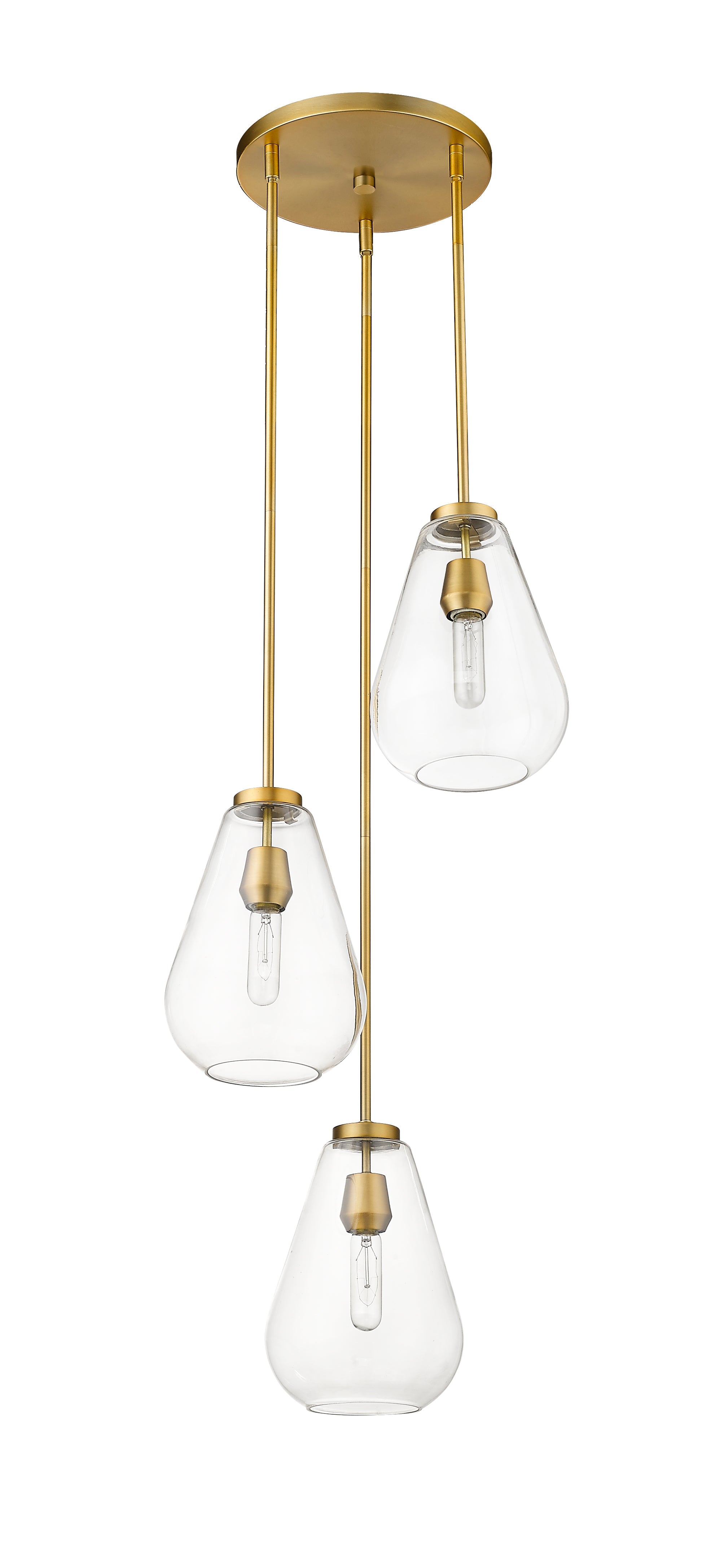 Ayra 3 Light Chandelier Olde Brass