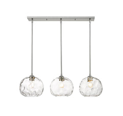 Chloe 3 Light Linear Chandelier Brushed Nickel