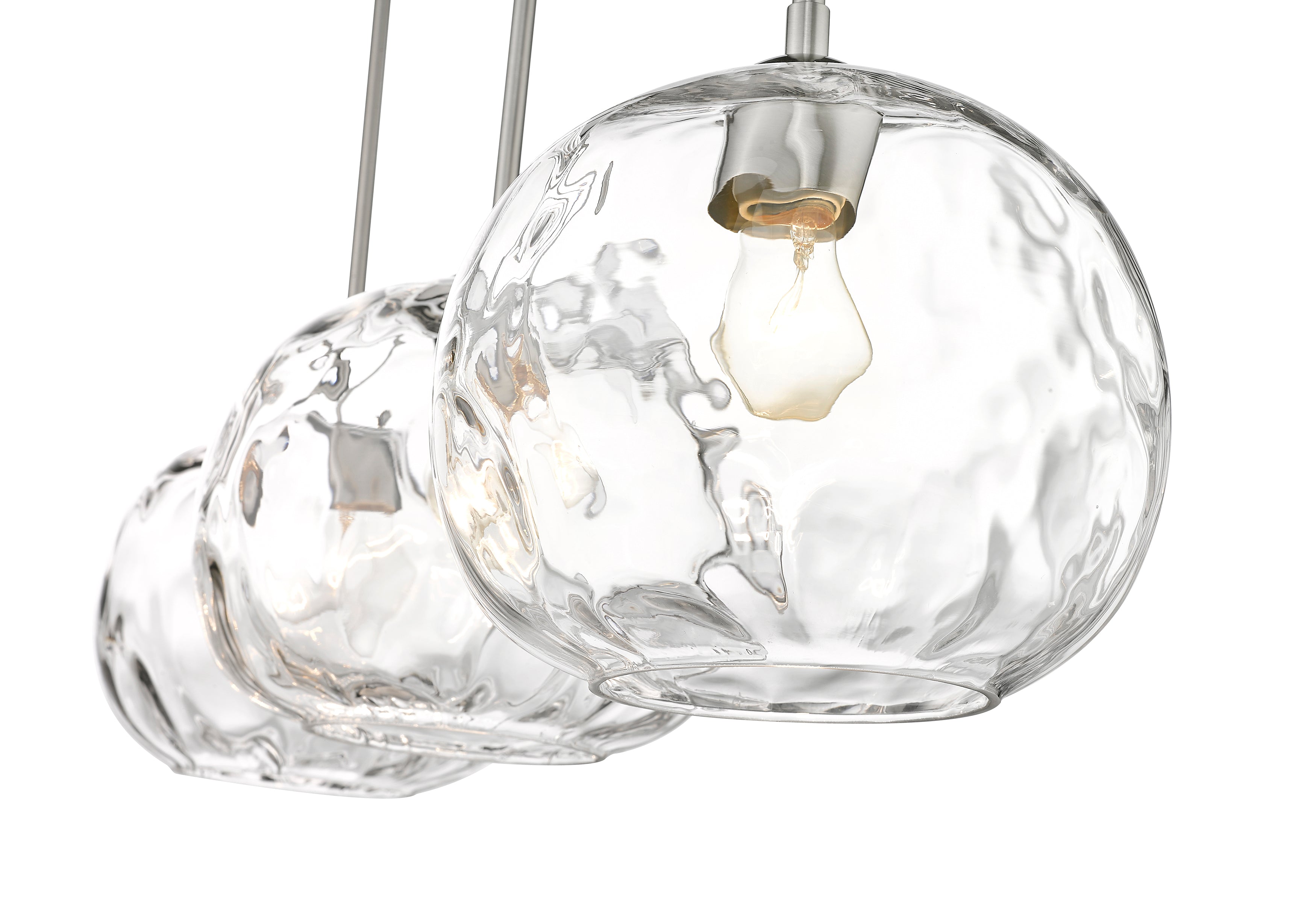 Chloe 3 Light Linear Chandelier Brushed Nickel