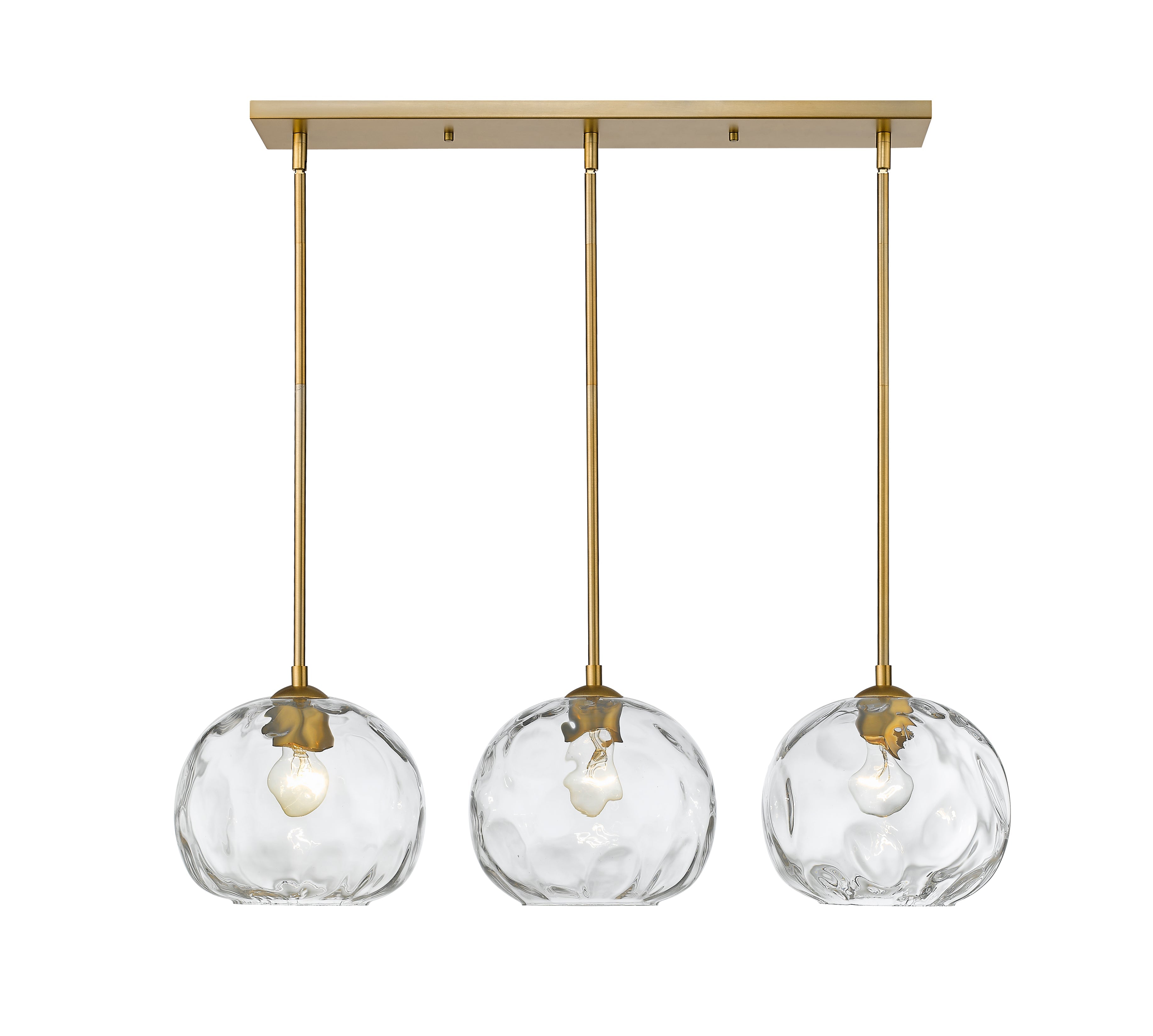 Chloe 3 Light Linear Chandelier Olde Brass