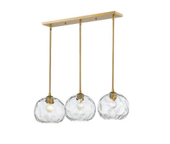 Chloe 3 Light Linear Chandelier Olde Brass