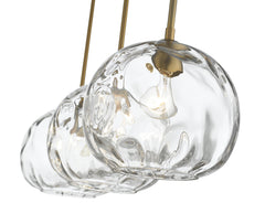 Chloe 3 Light Linear Chandelier Olde Brass