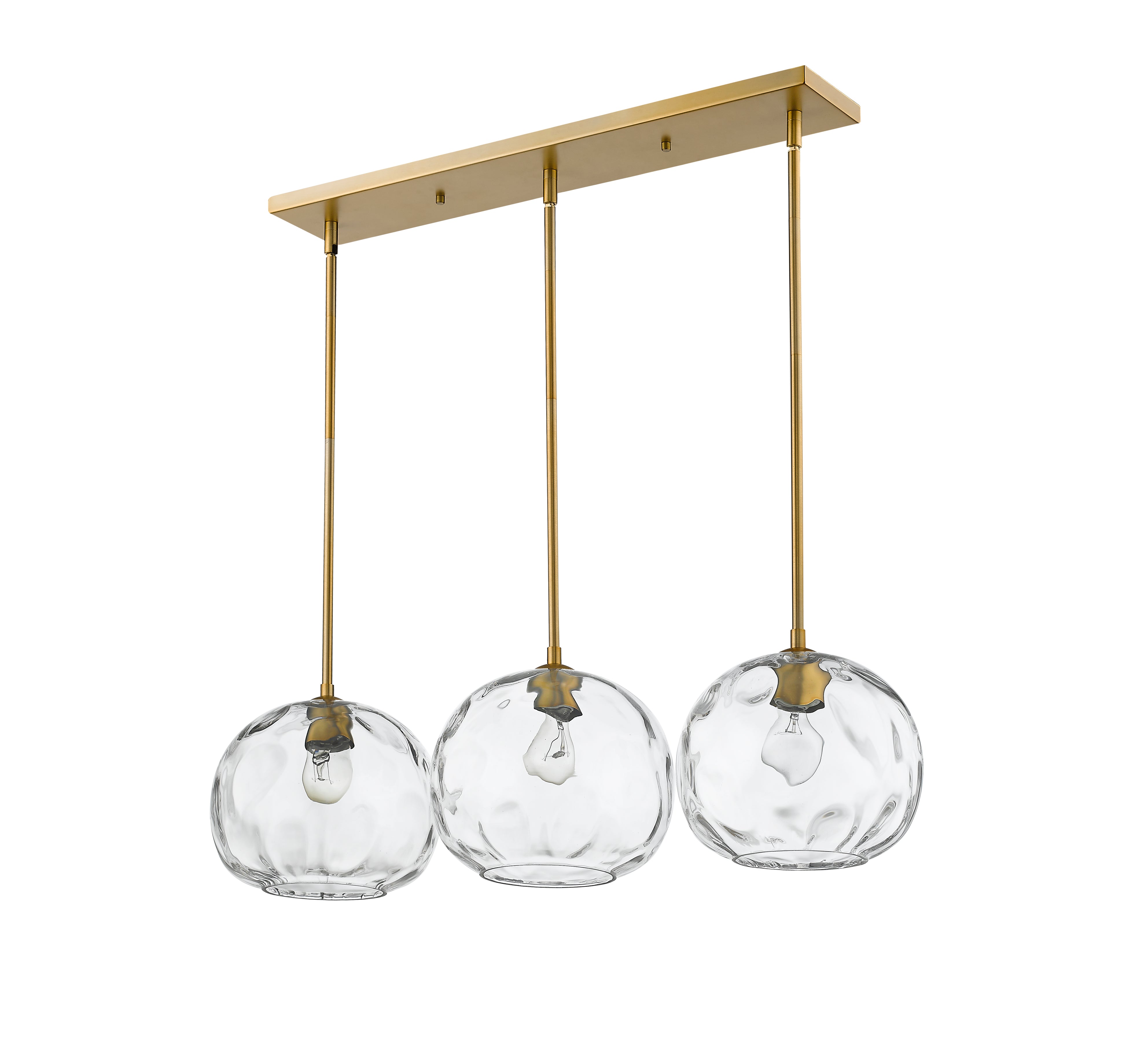 Chloe 3 Light Linear Chandelier Olde Brass
