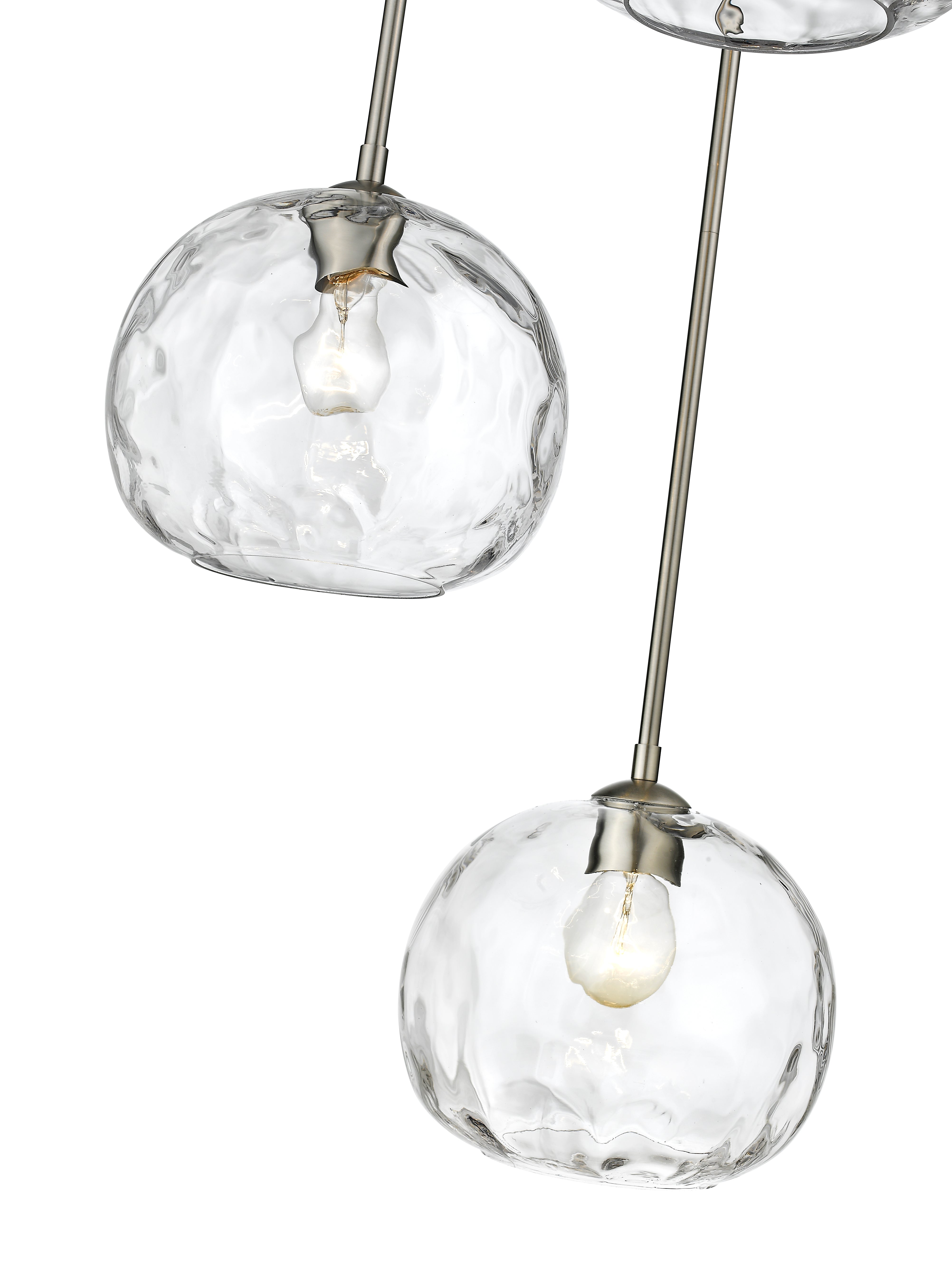 Chloe 3 Light Chandelier Brushed Nickel