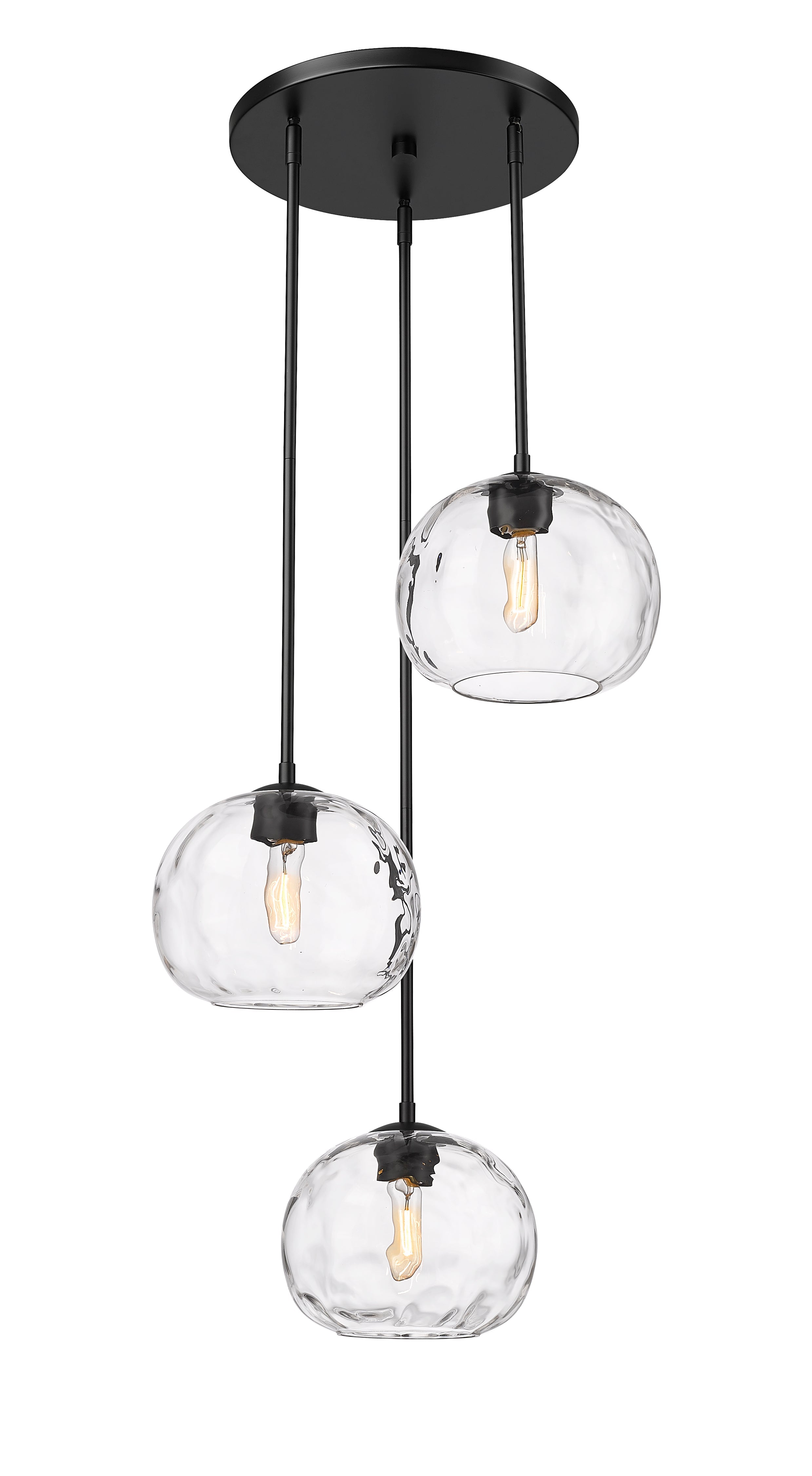Chloe 3 Light Chandelier Matte Black