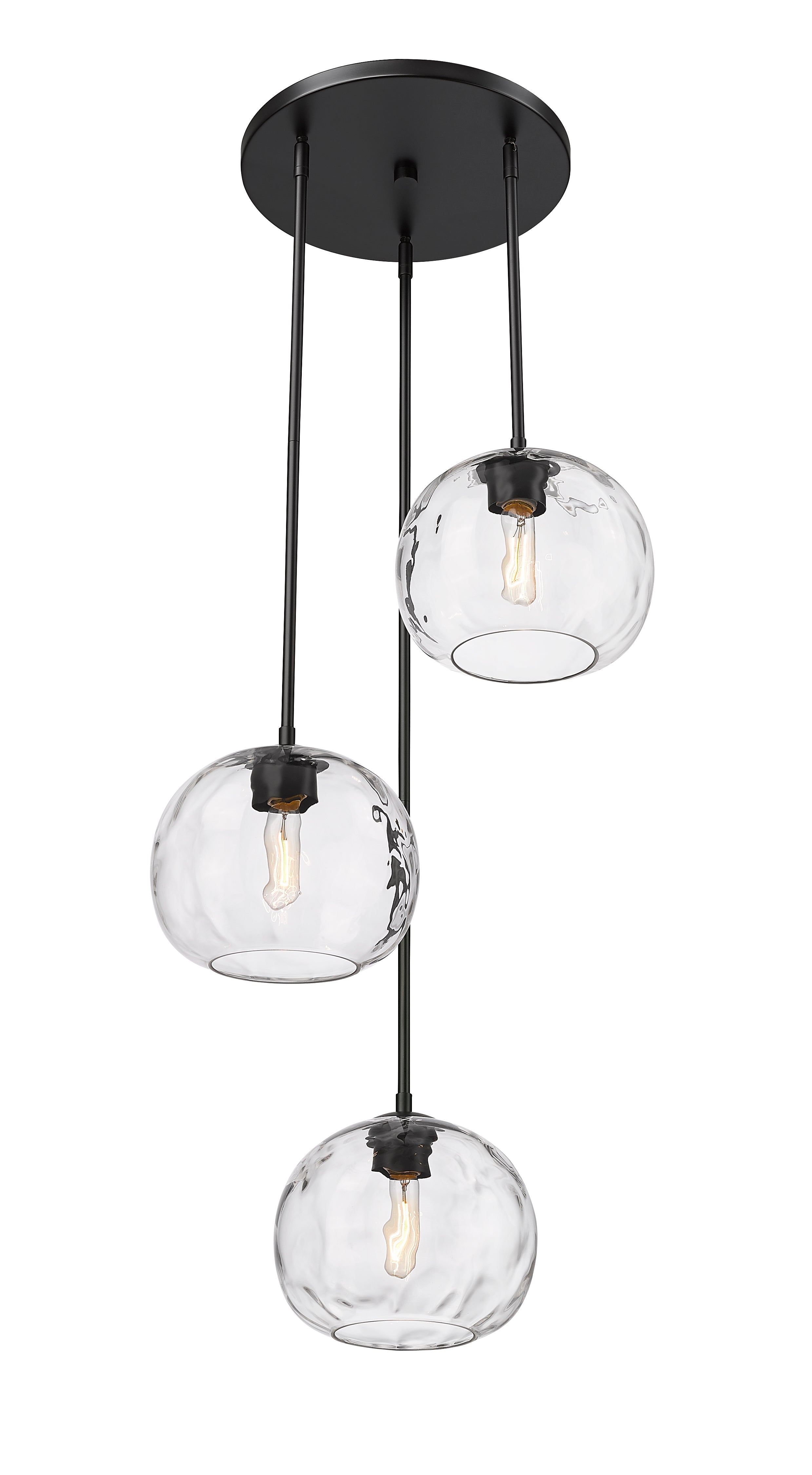 Chloe 3 Light Chandelier Matte Black