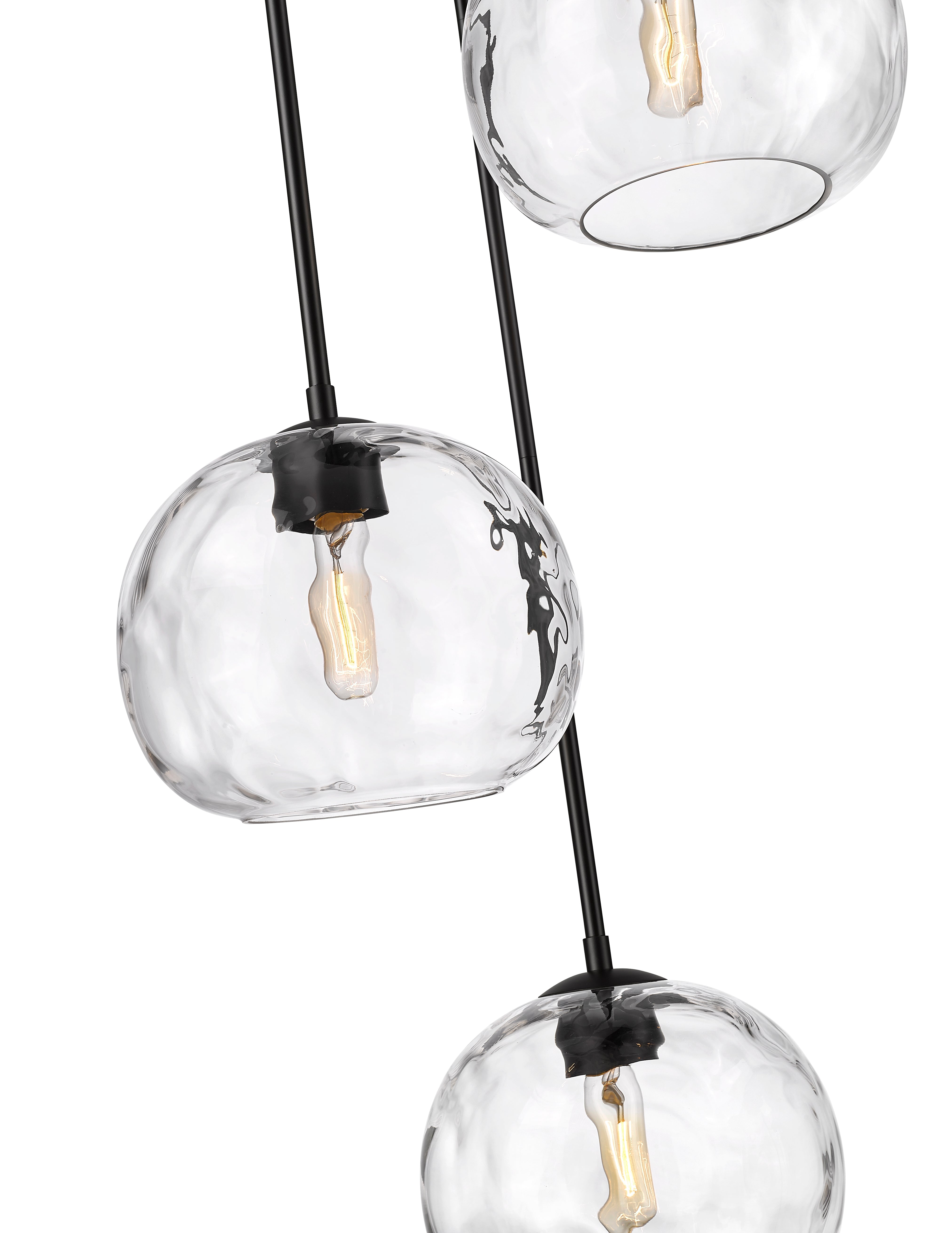 Chloe 3 Light Chandelier Matte Black