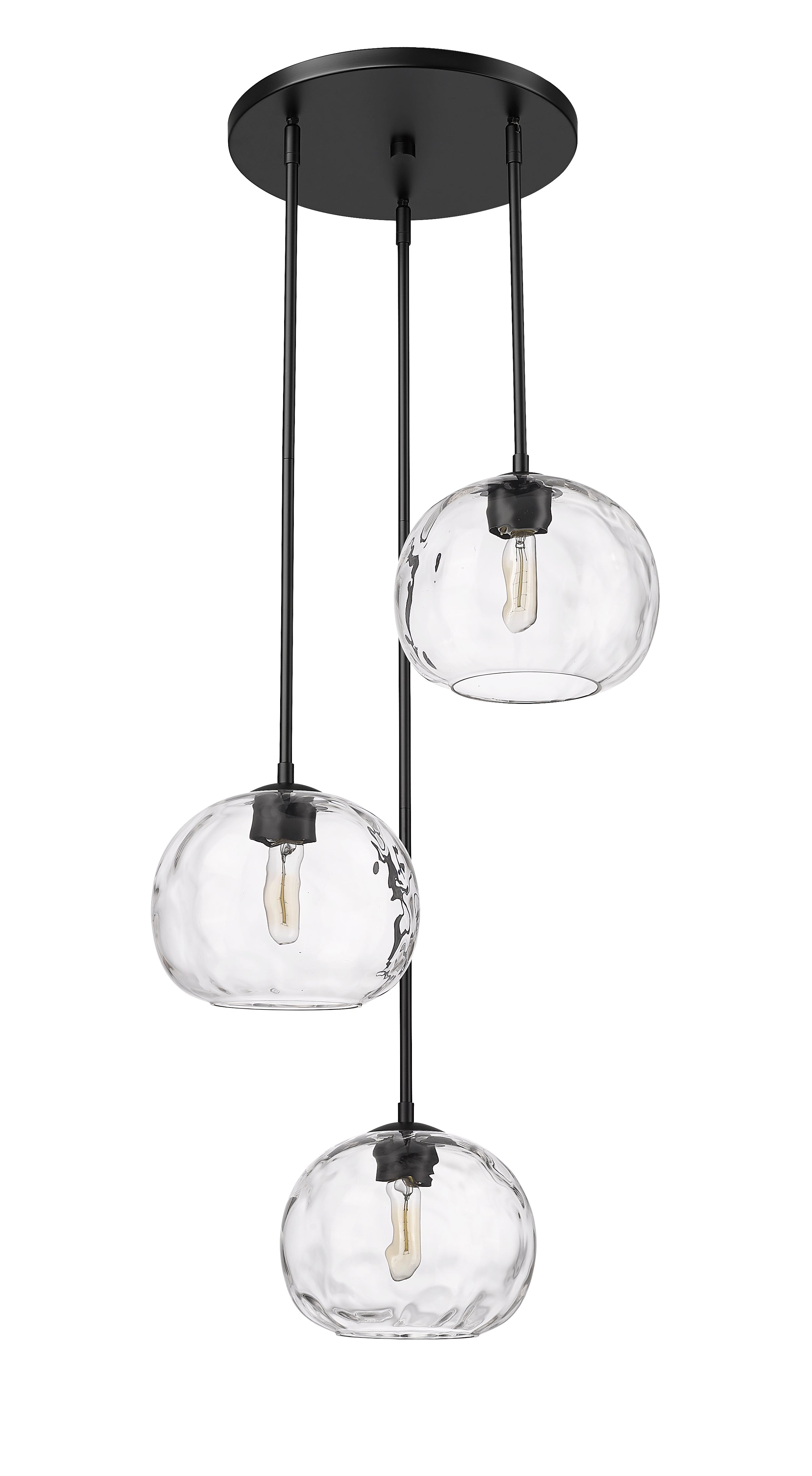 Chloe 3 Light Chandelier Matte Black