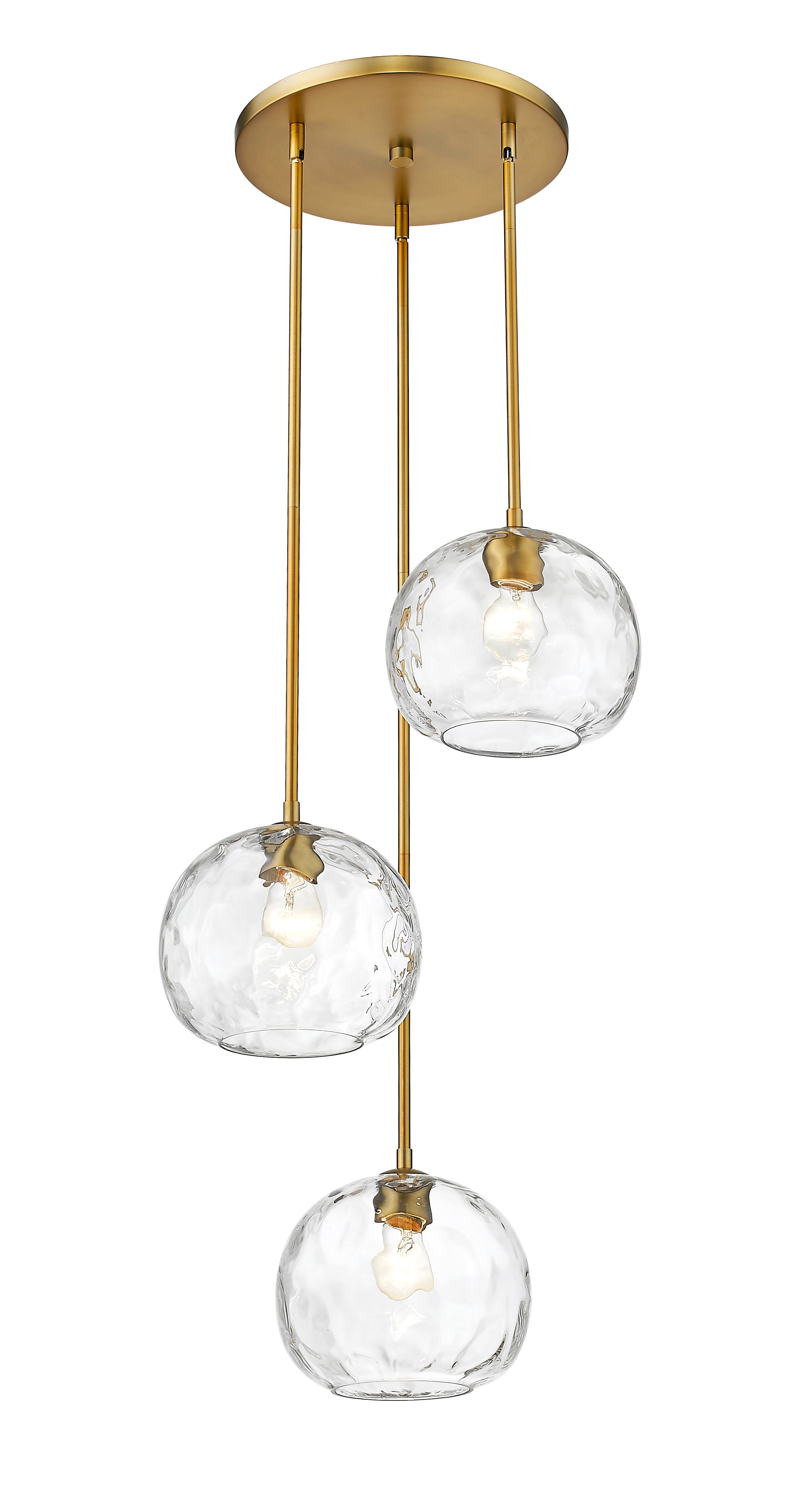 Chloe 3 Light Chandelier Olde Brass