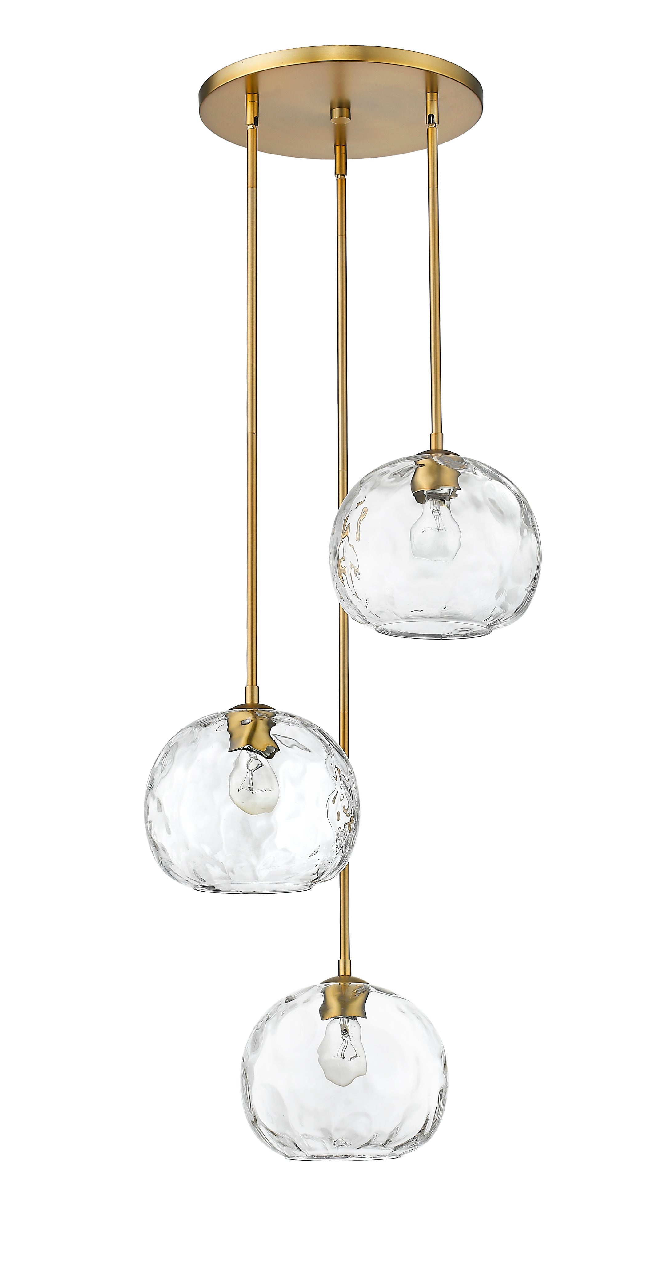 Chloe 3 Light Chandelier Olde Brass