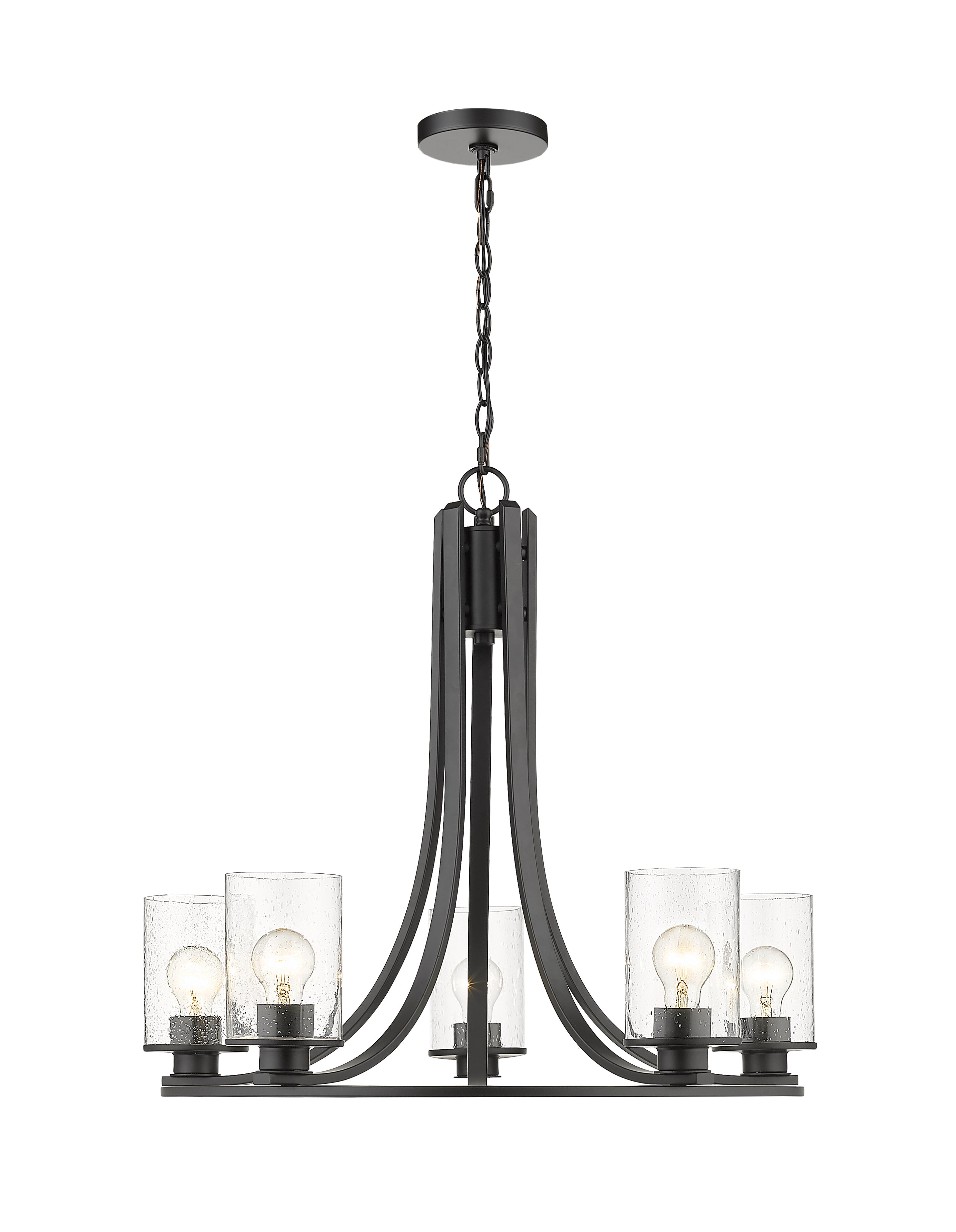 Beckett 5 Light Chandelier Matte Black