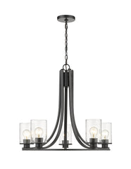 Beckett 5 Light Chandelier Matte Black