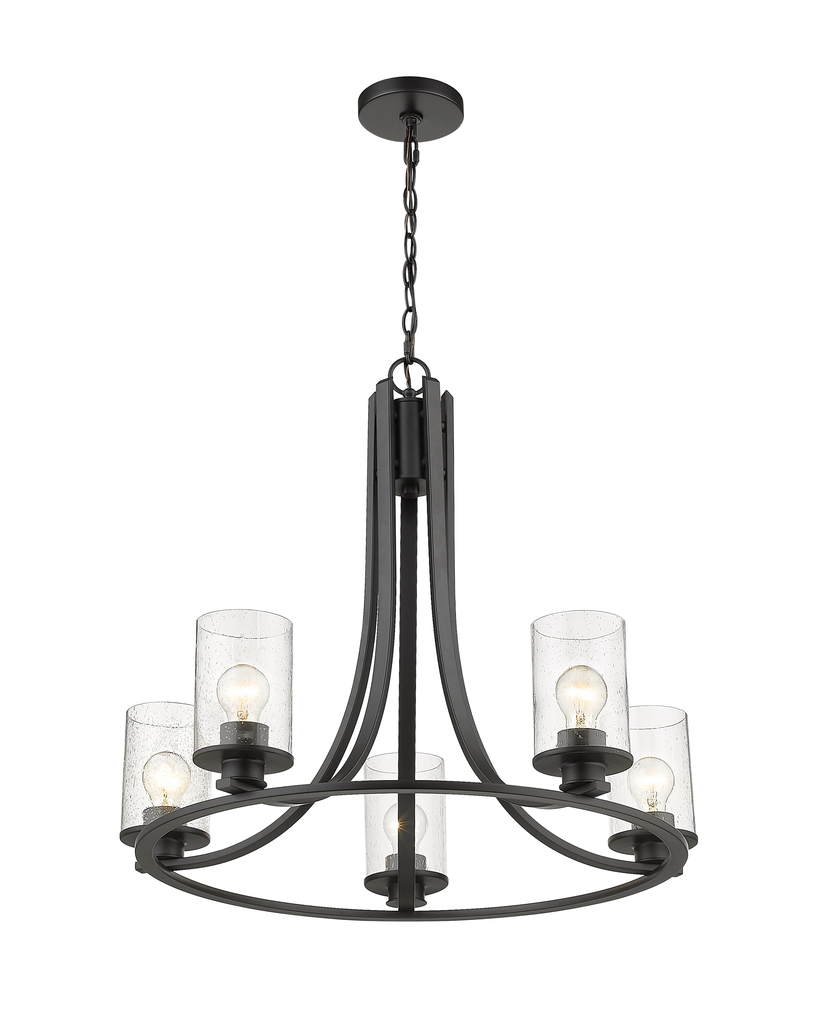 Beckett 5 Light Chandelier Matte Black