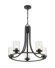 Beckett 5 Light Chandelier Matte Black