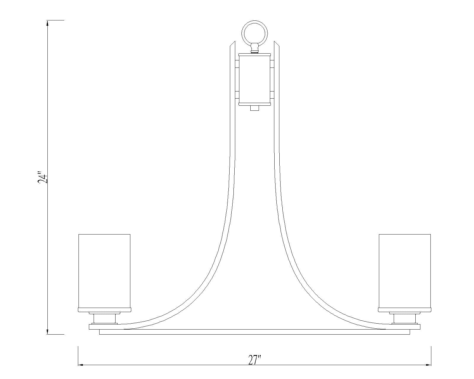 Beckett 5 Light Chandelier Matte Black