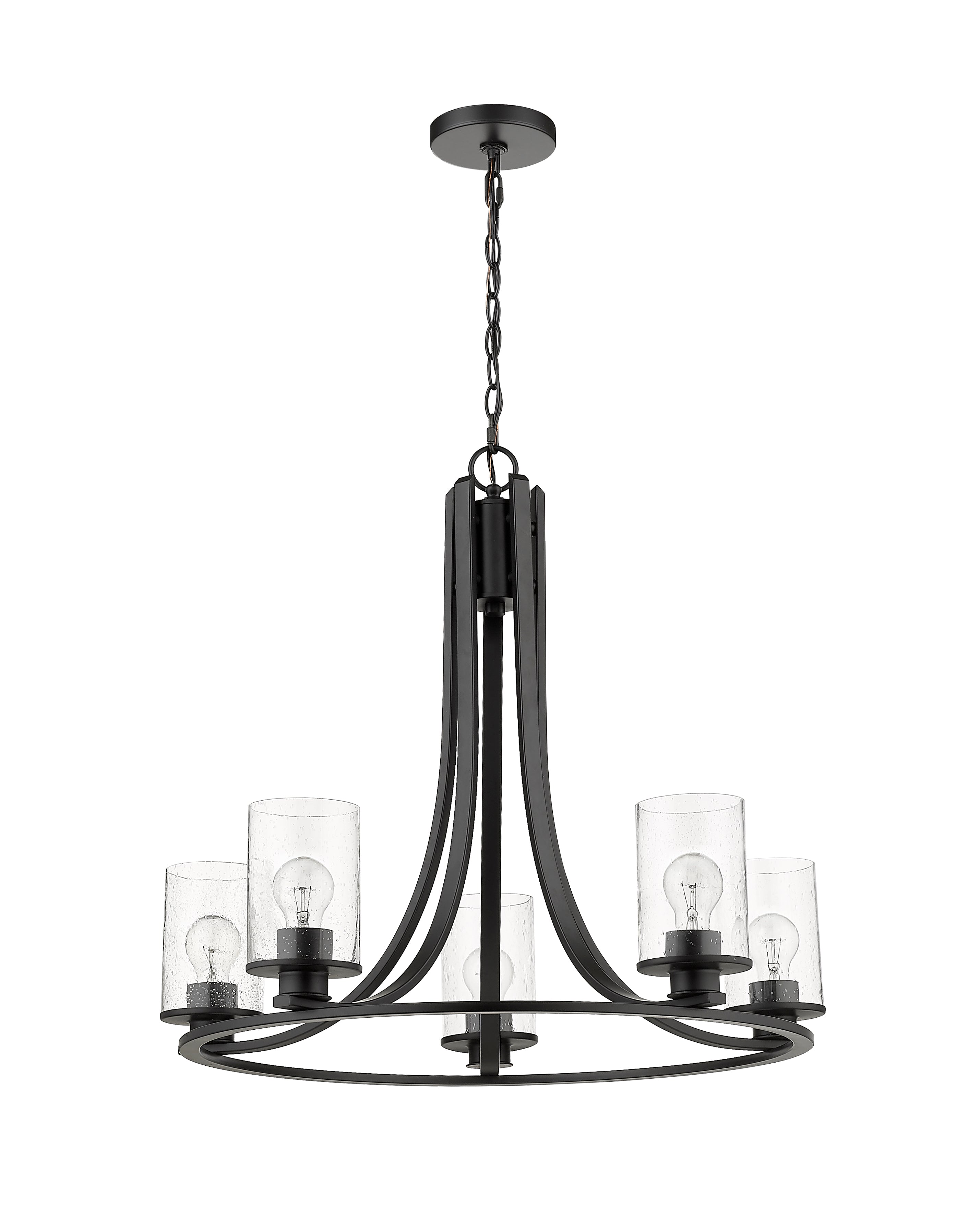 Beckett 5 Light Chandelier Matte Black