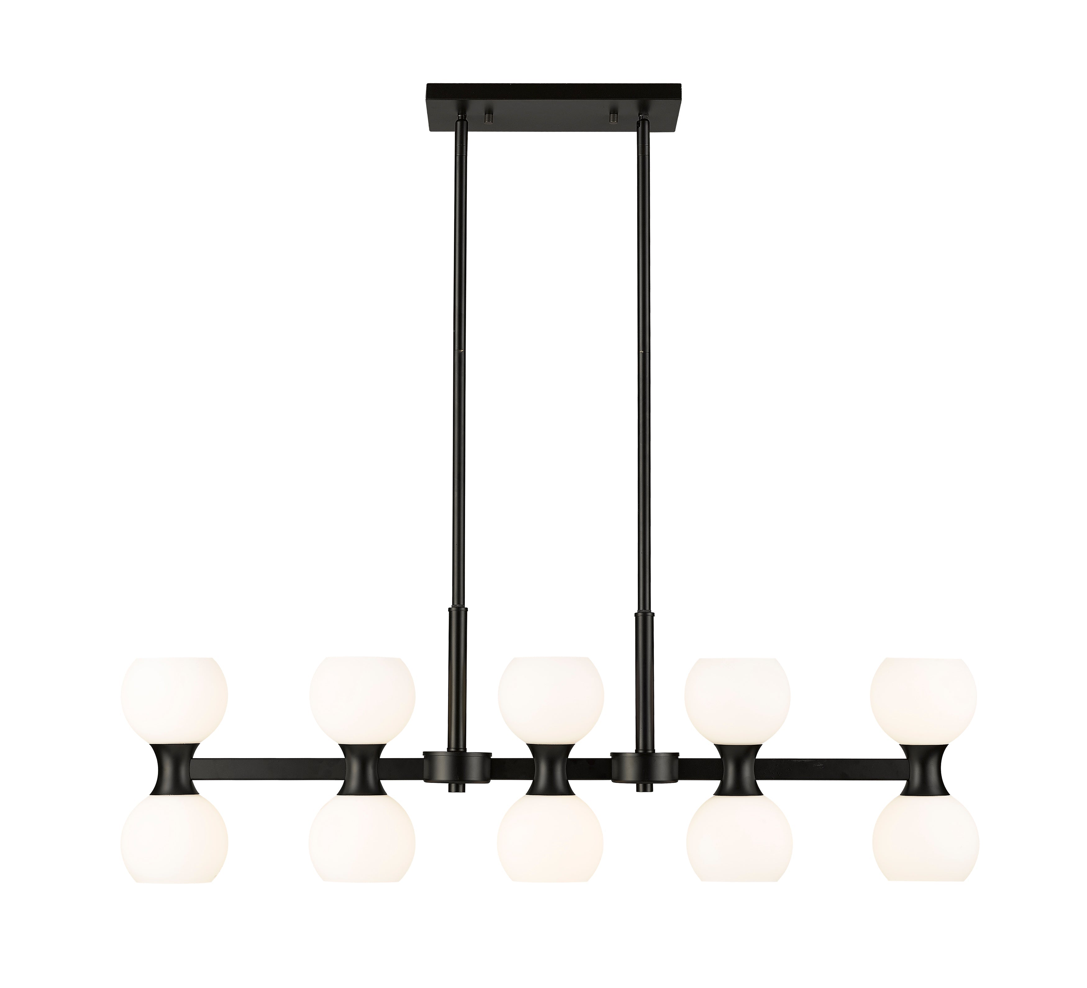 Artemis 10 Light Linear Chandelier Matte Black