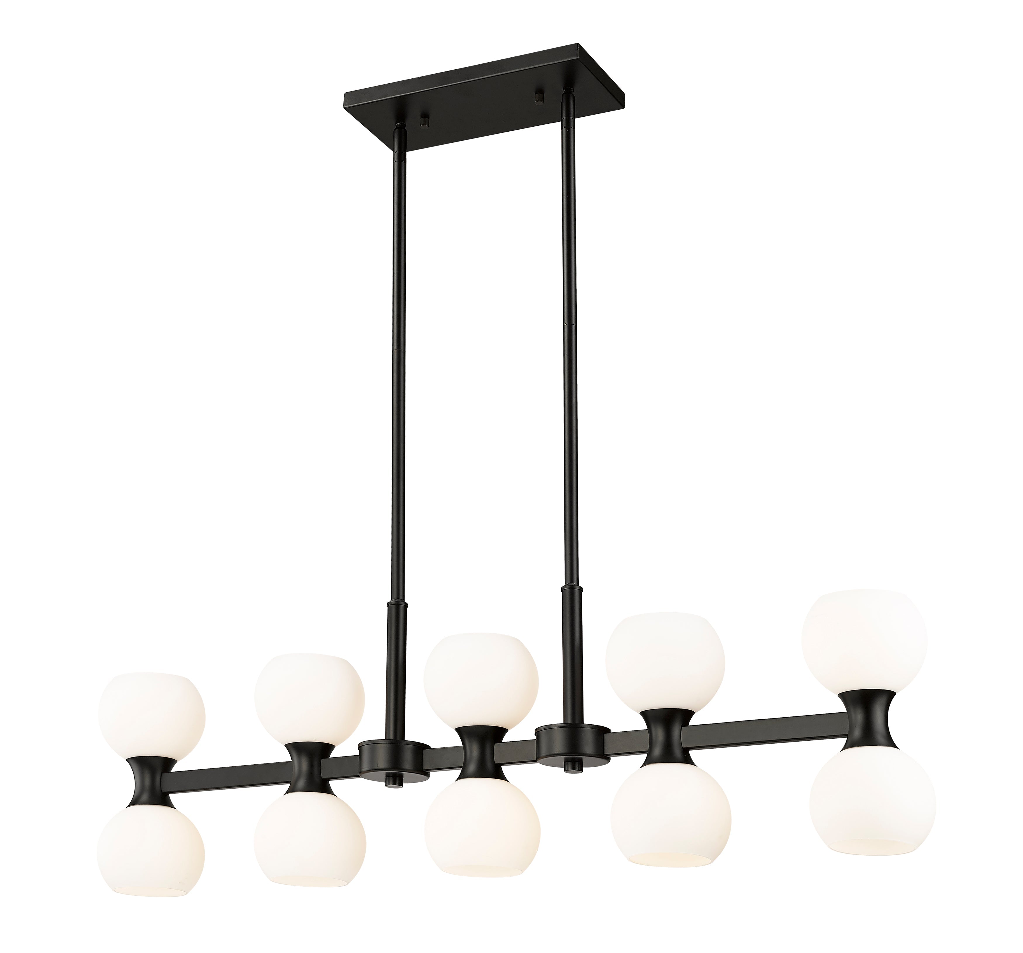 Artemis 10 Light Linear Chandelier Matte Black