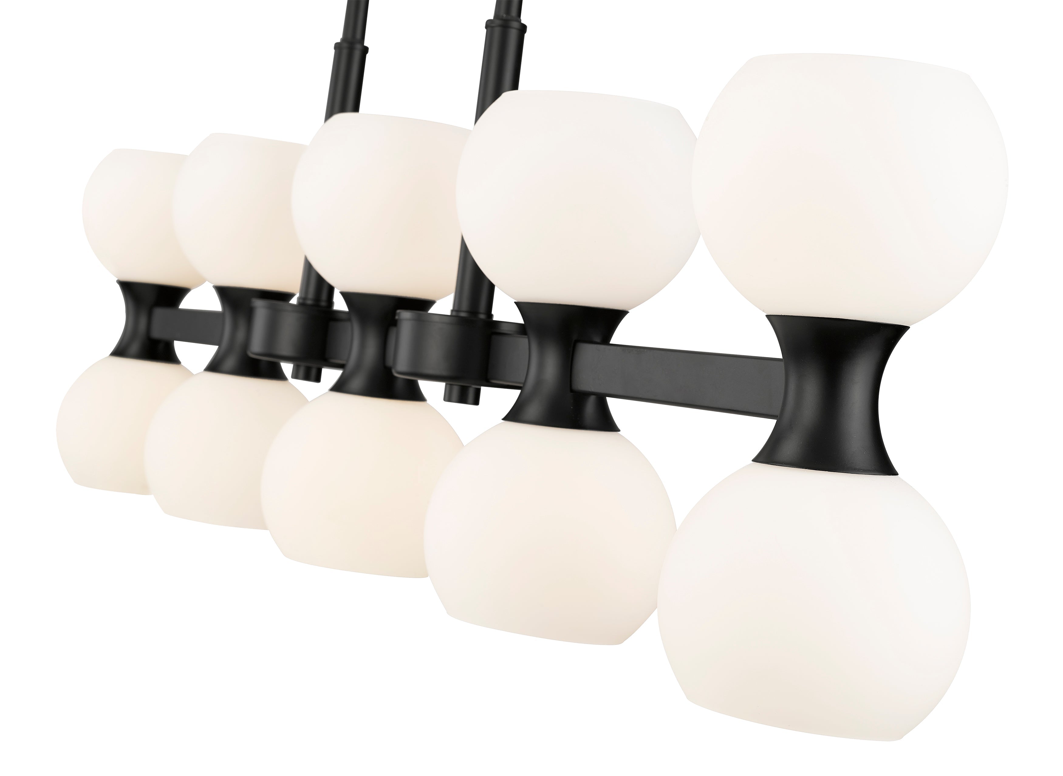 Artemis 10 Light Linear Chandelier Matte Black