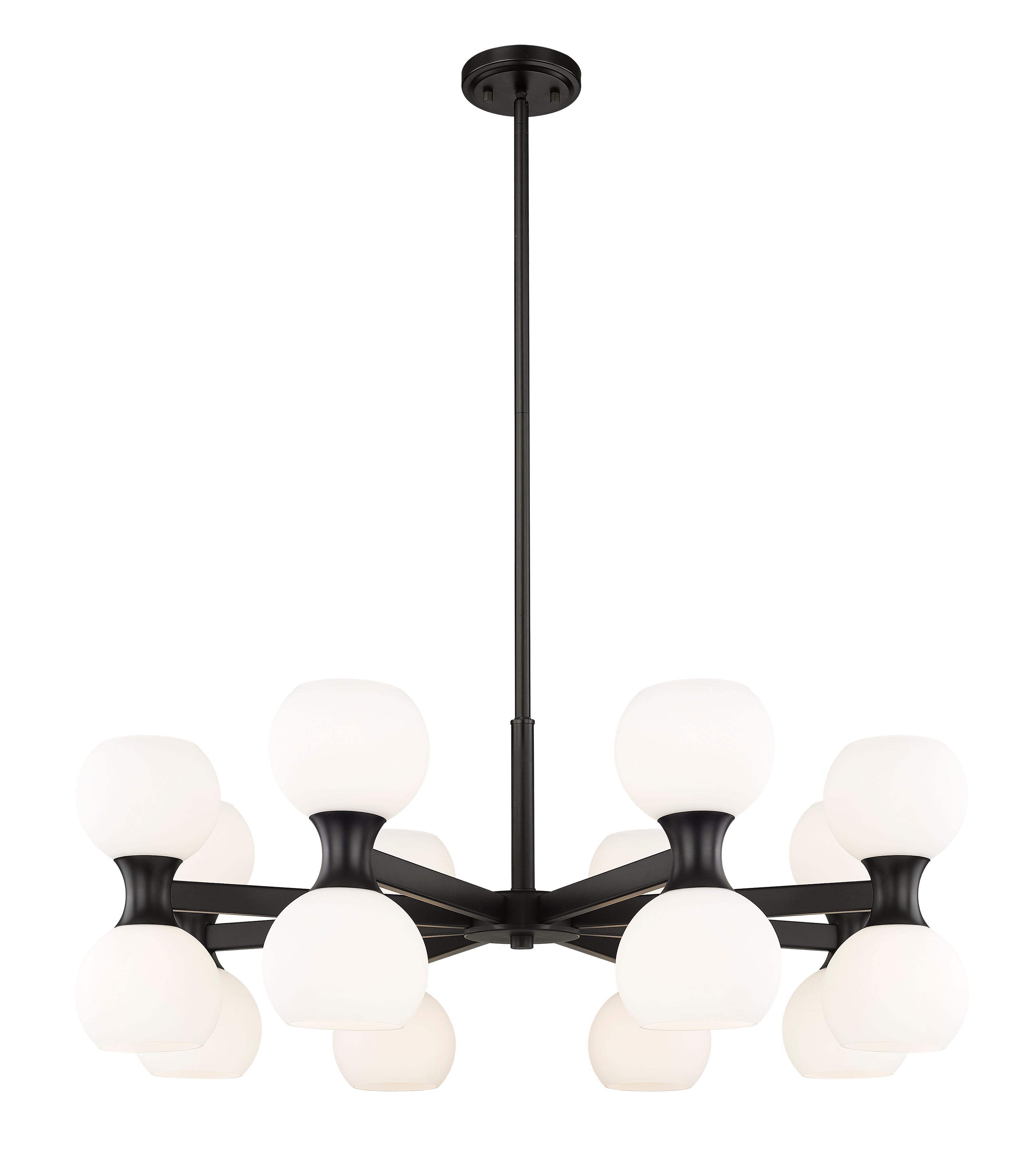 Artemis 16 Light Chandelier Matte Black