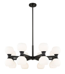 Artemis 16 Light Chandelier Matte Black