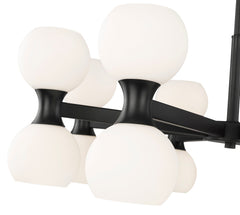 Artemis 16 Light Chandelier Matte Black