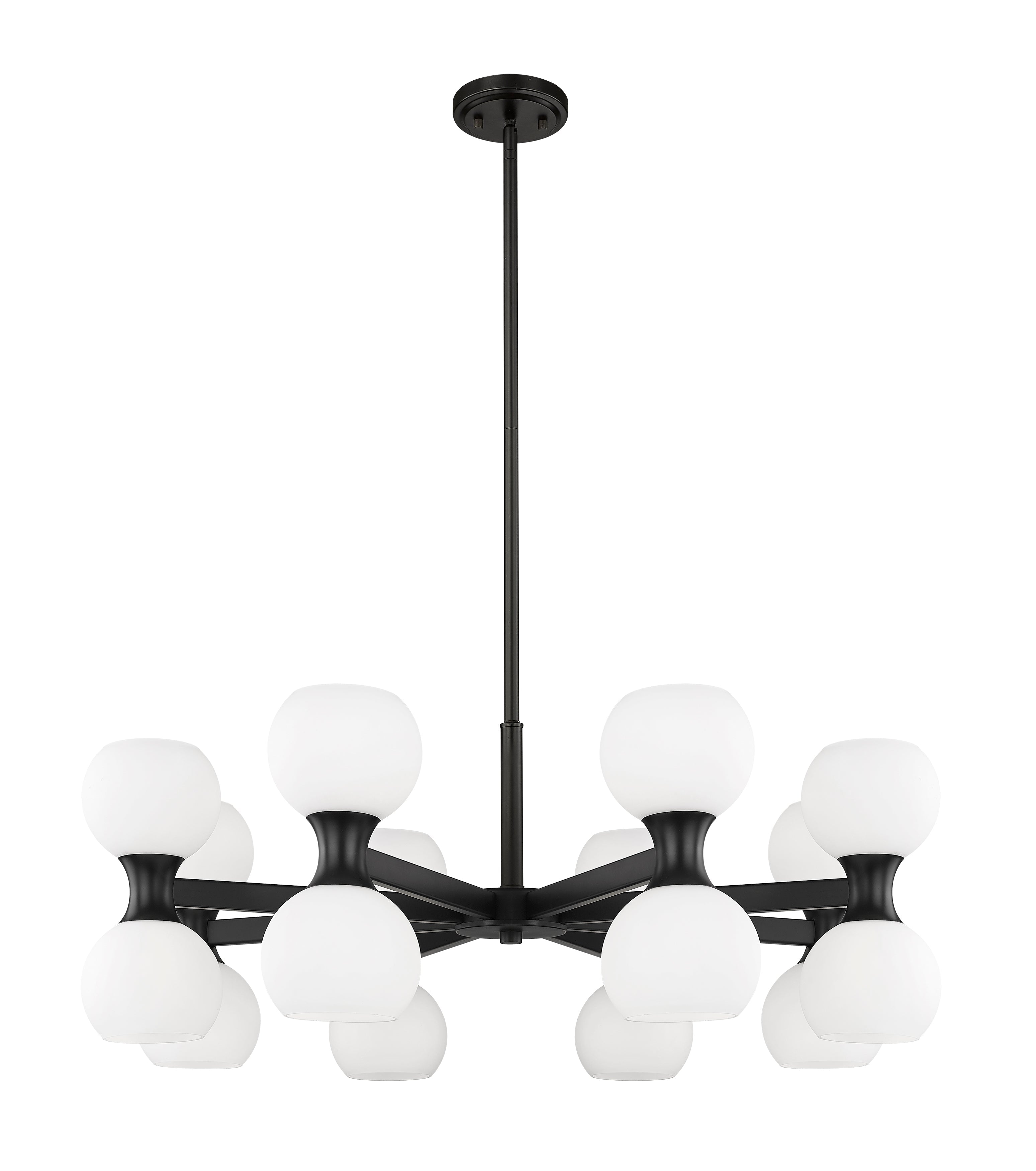 Artemis 16 Light Chandelier Matte Black