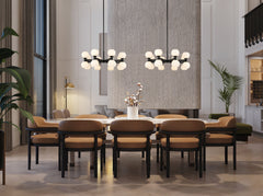 Artemis 16 Light Chandelier Matte Black
