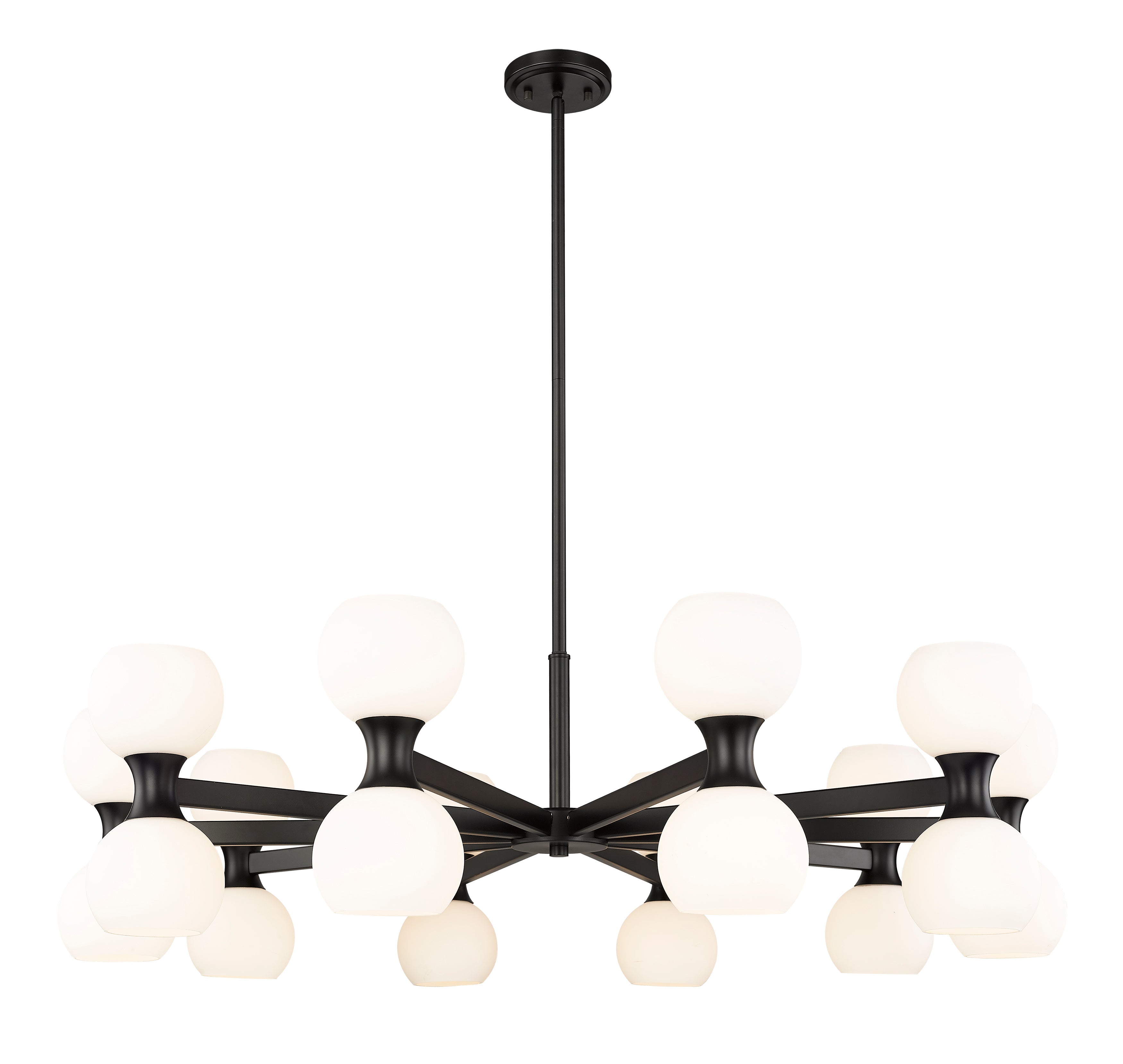 Artemis 20 Light Chandelier Matte Black