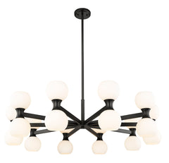 Artemis 20 Light Chandelier Matte Black