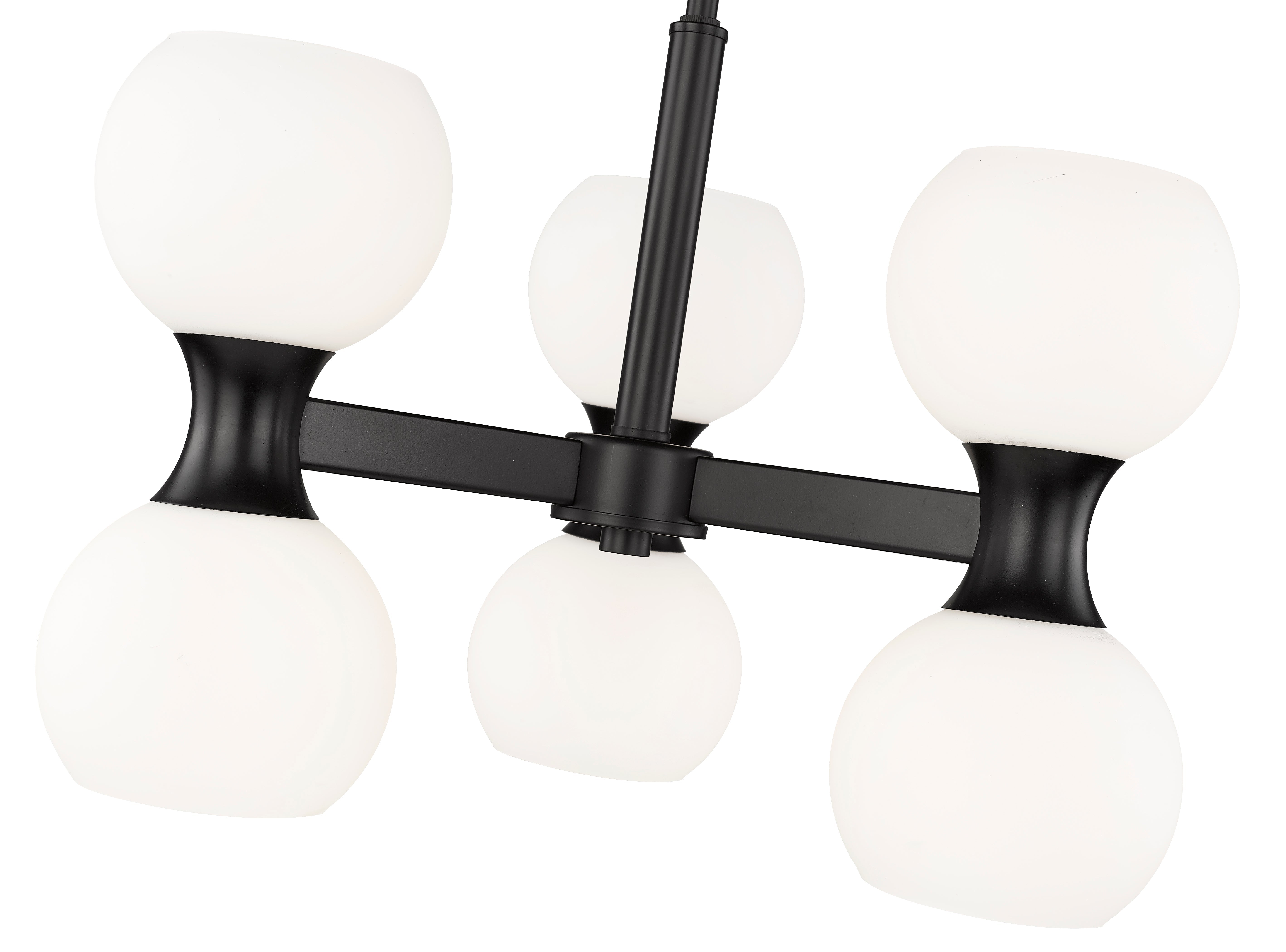 Artemis 6 Light Chandelier Matte Black