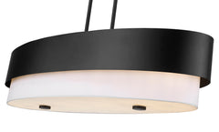 Counterpoint 5 Light Linear Chandelier Matte Black