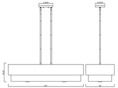 Counterpoint 5 Light Linear Chandelier Modern Gold