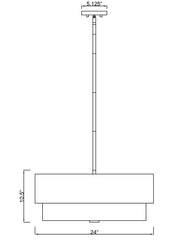 Counterpoint 5 Light Chandelier Matte Black