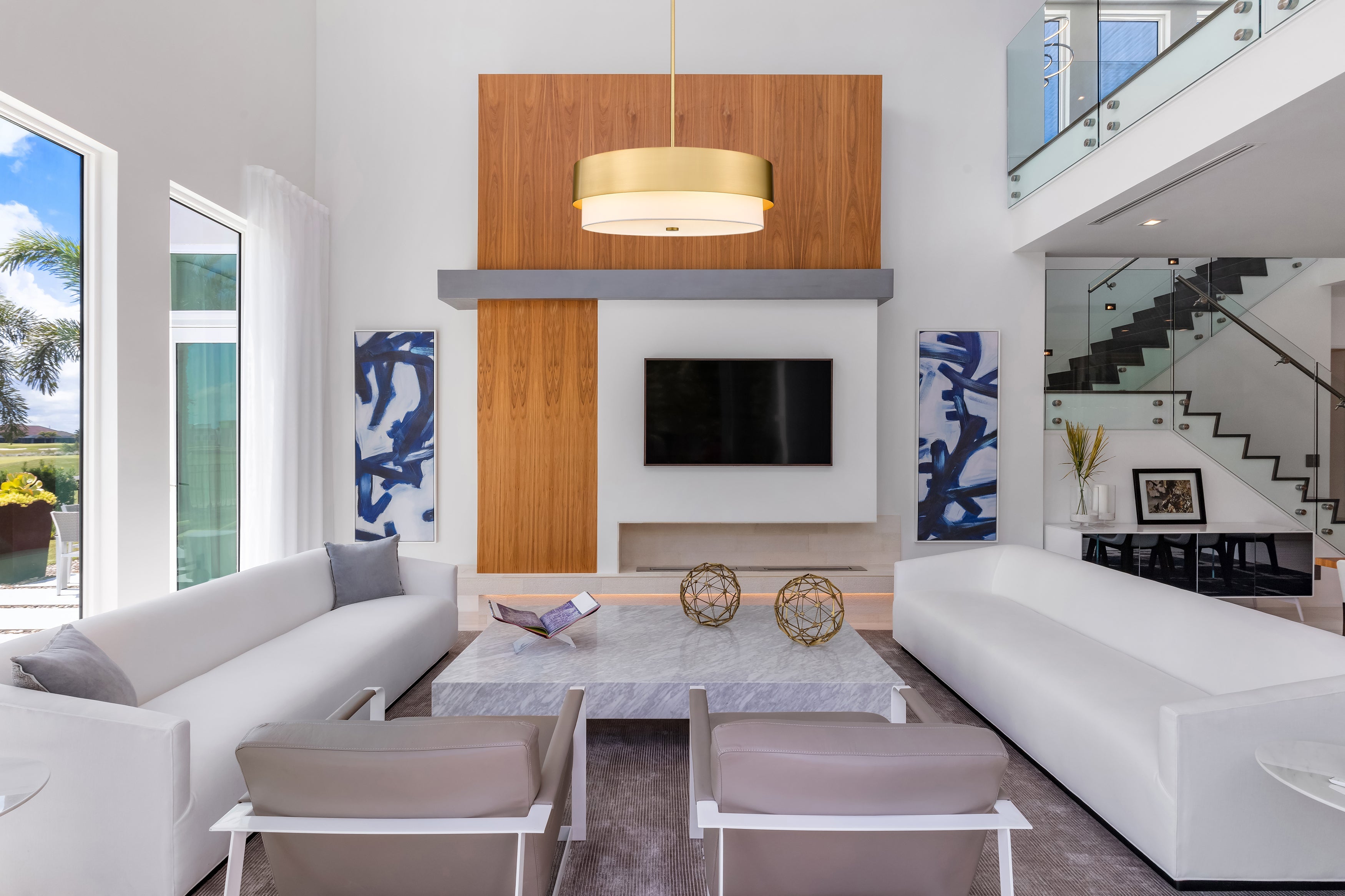 Counterpoint 6 Light Chandelier Modern Gold