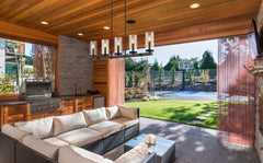 Marlow 5 Light Outdoor Linear Chandelier Ashen Barnboard