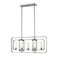 Aideen 5 Light Linear Chandelier Brushed Nickel