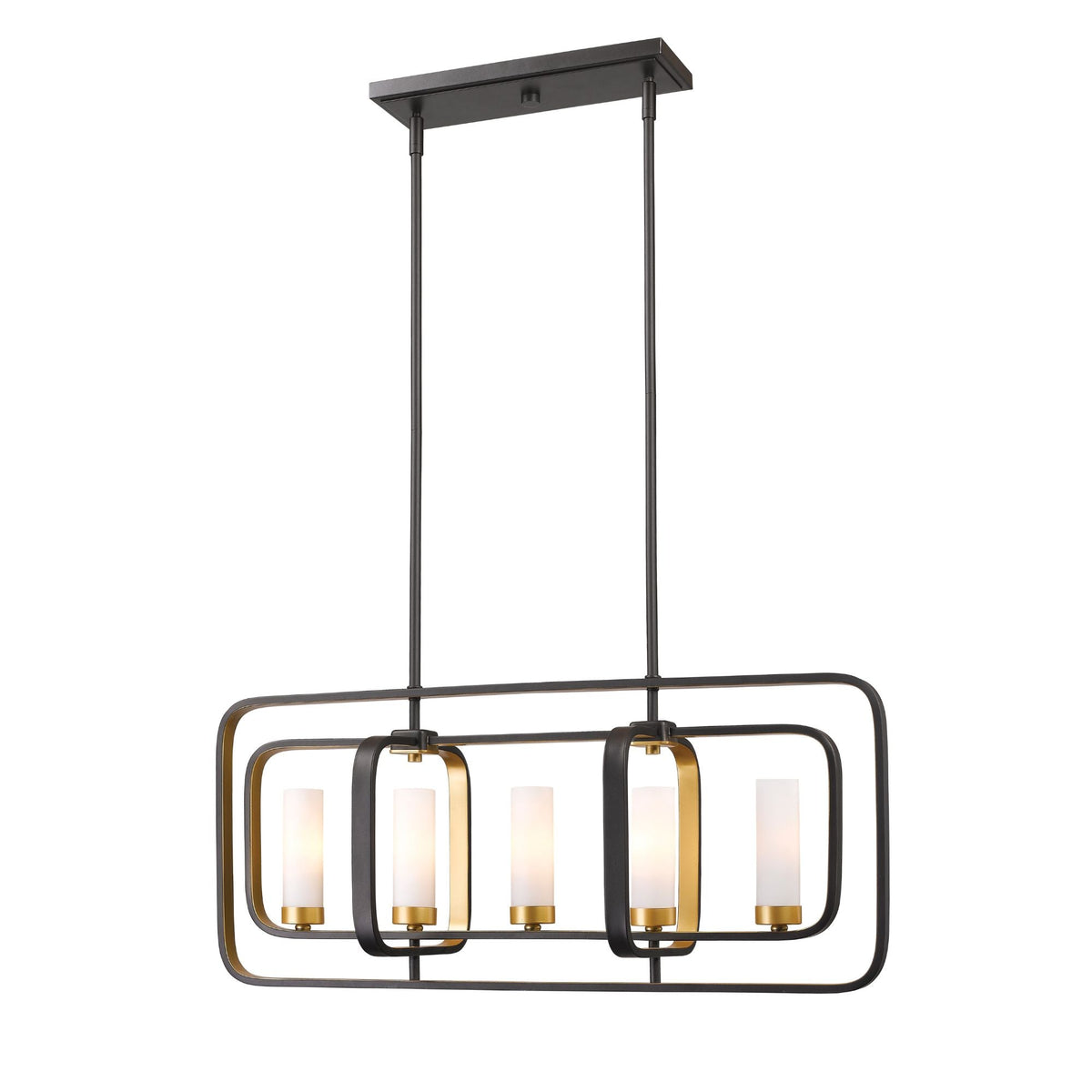 Aideen 5 Light Linear Chandelier Bronze Gold