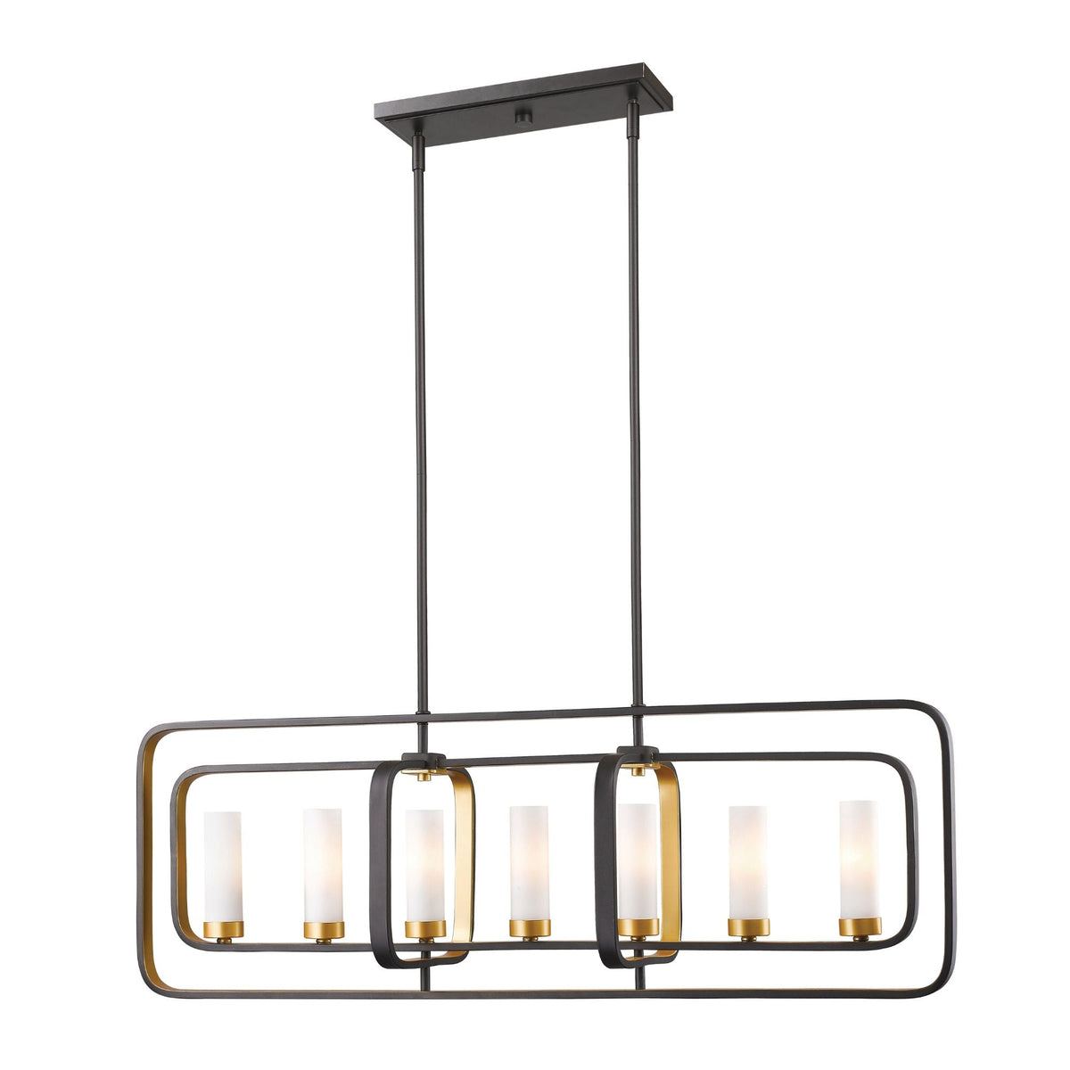 Aideen 7 Light Linear Chandelier Bronze Gold