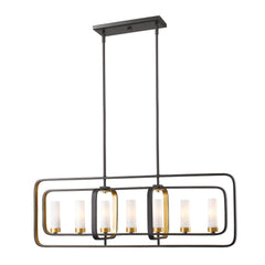 Aideen 7 Light Linear Chandelier Bronze Gold