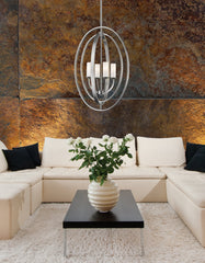 Ashling 4 Light Chandelier Brushed Nickel