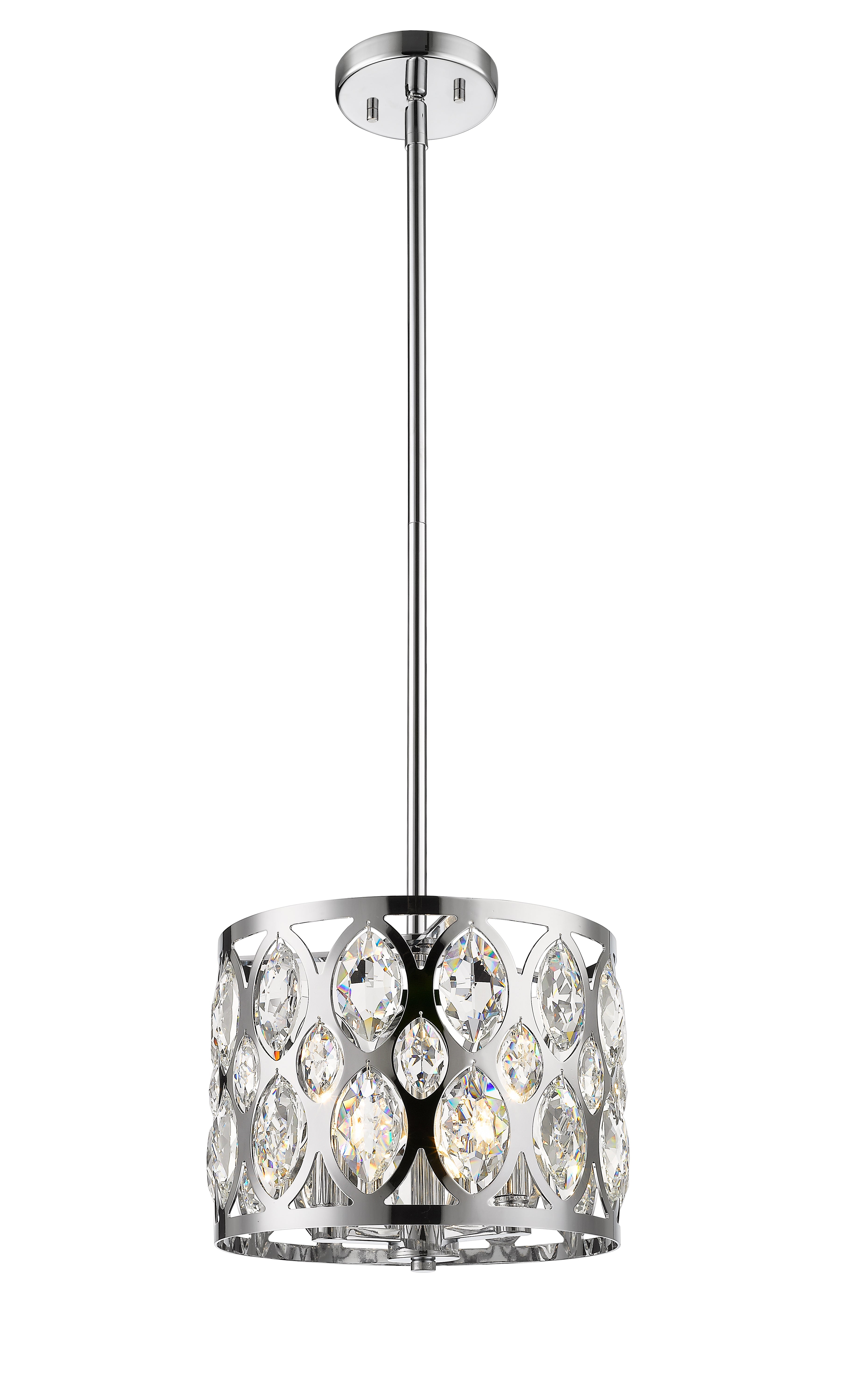 Dealey 3 Light Chandelier Chrome