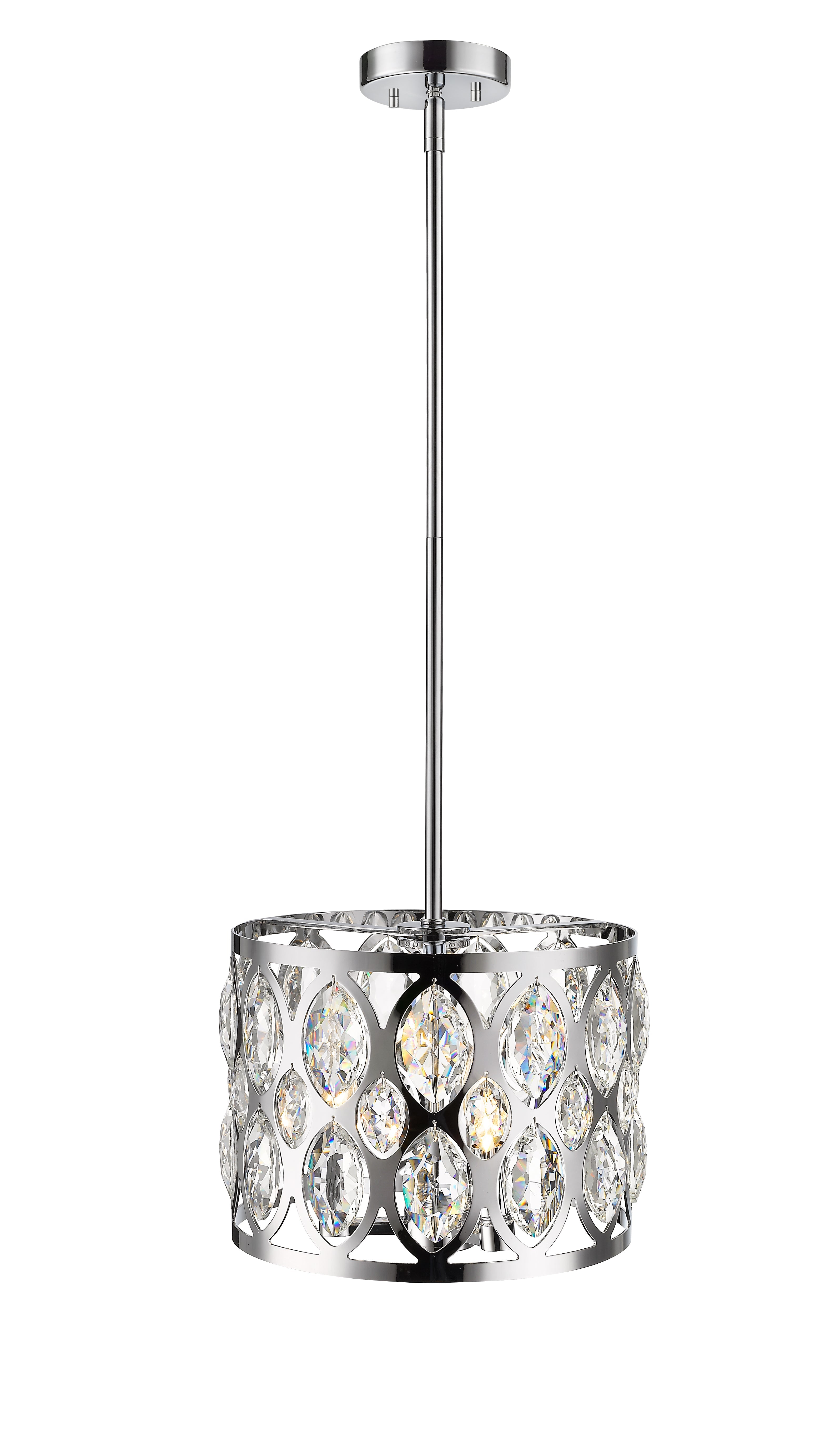 Dealey 3 Light Chandelier Chrome