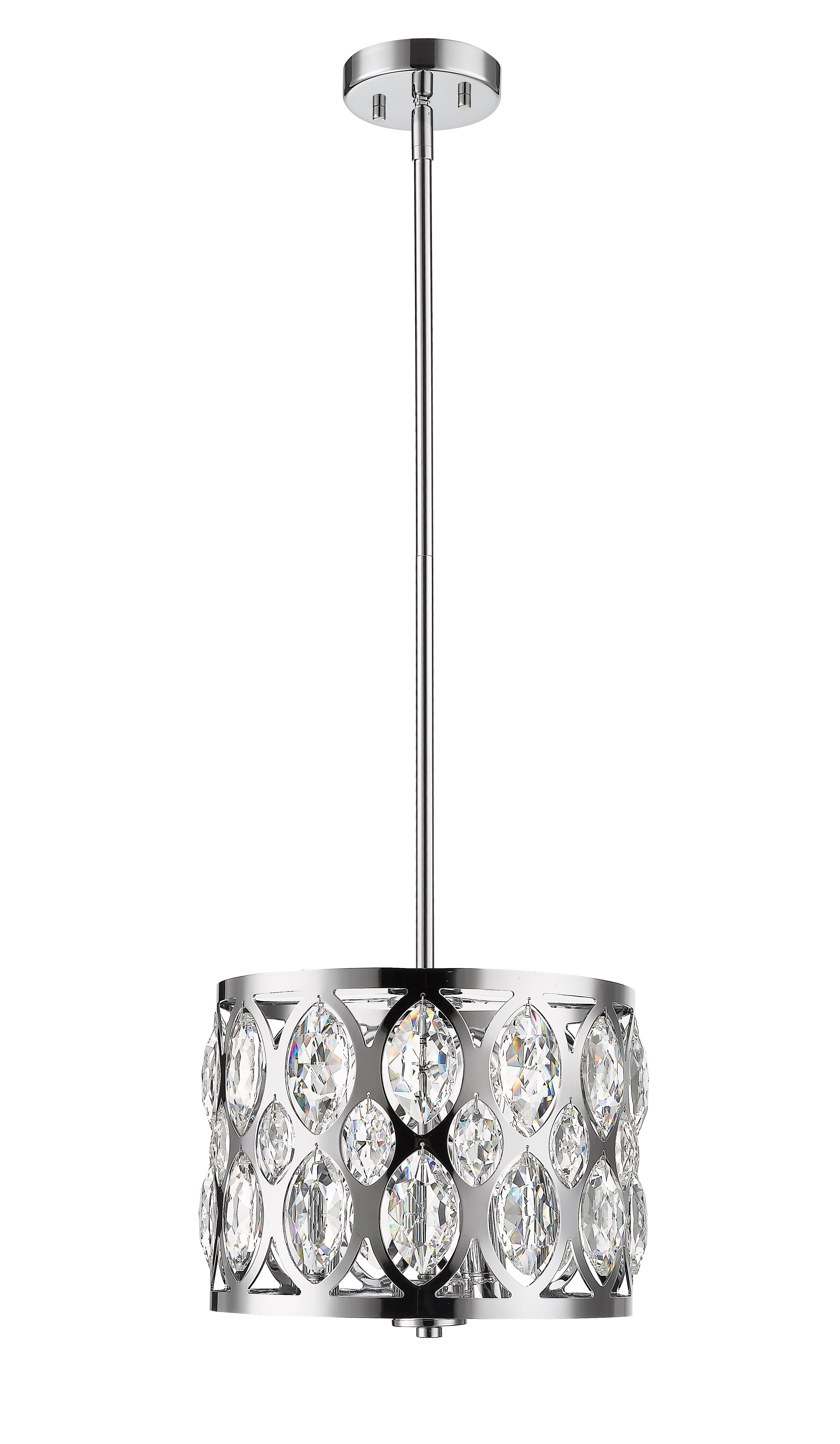 Dealey 3 Light Chandelier Chrome