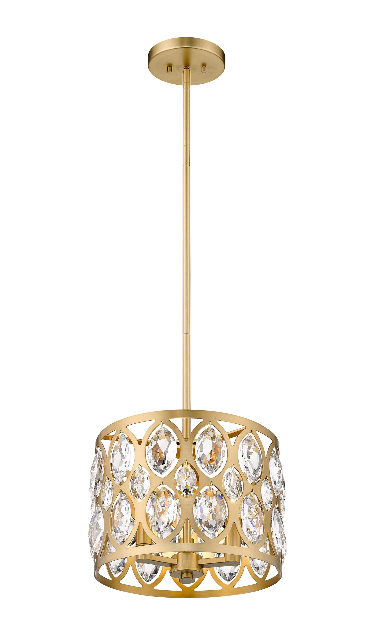 Dealey 3 Light Chandelier Heirloom Brass