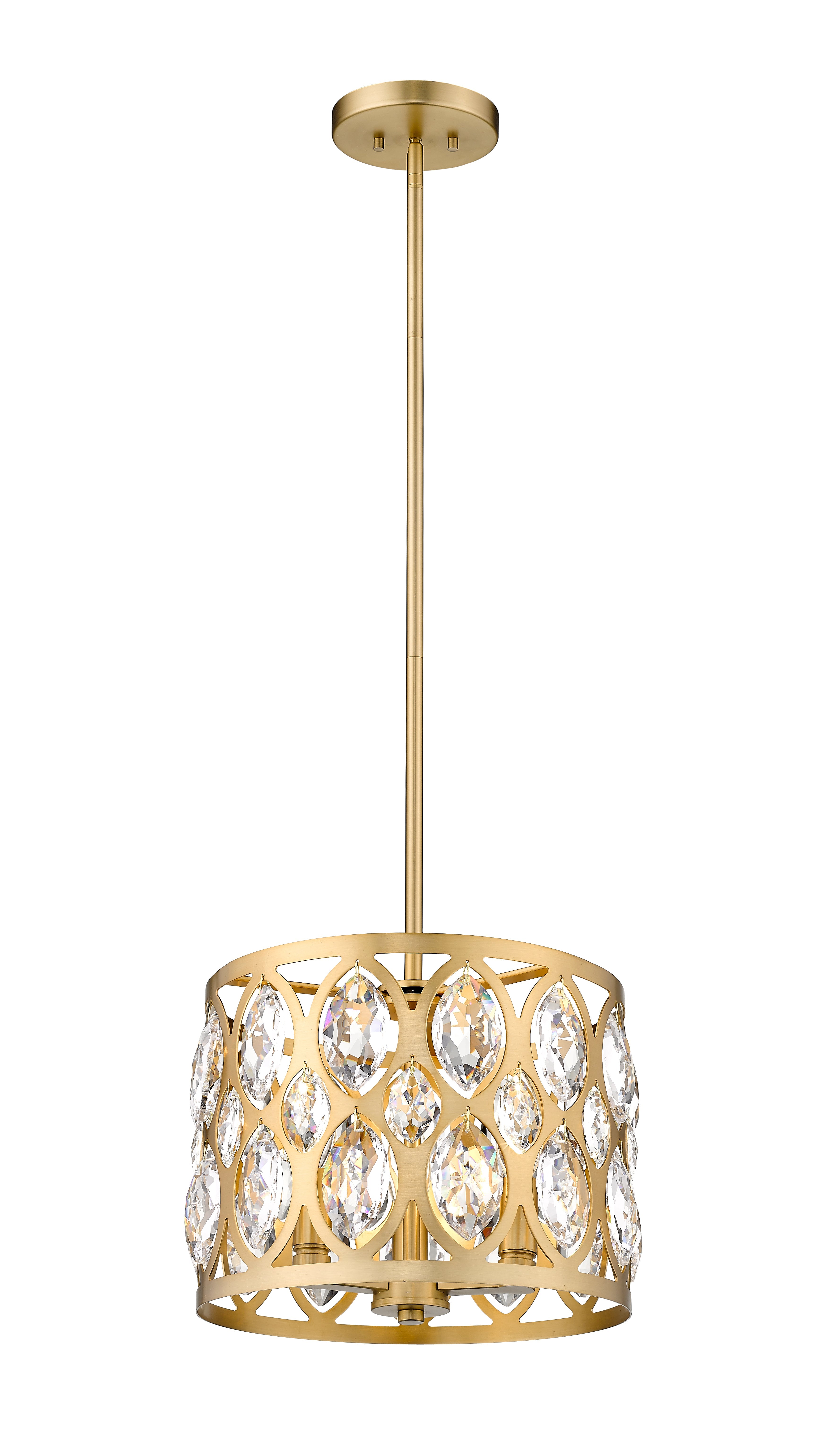 Dealey 3 Light Chandelier Heirloom Brass