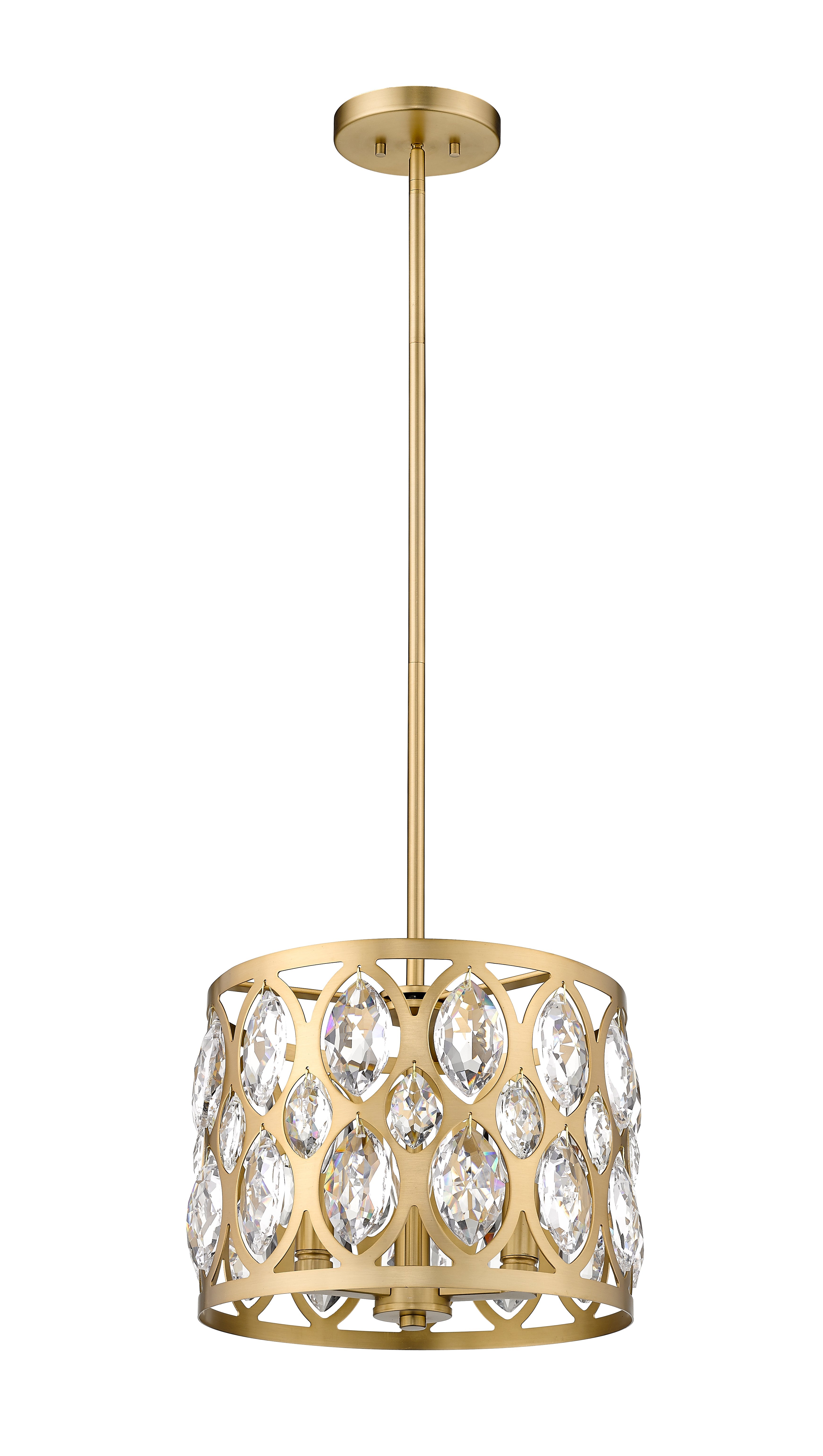 Dealey 3 Light Chandelier Heirloom Brass
