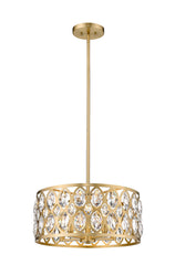 Dealey 5 Light Chandelier Heirloom Brass