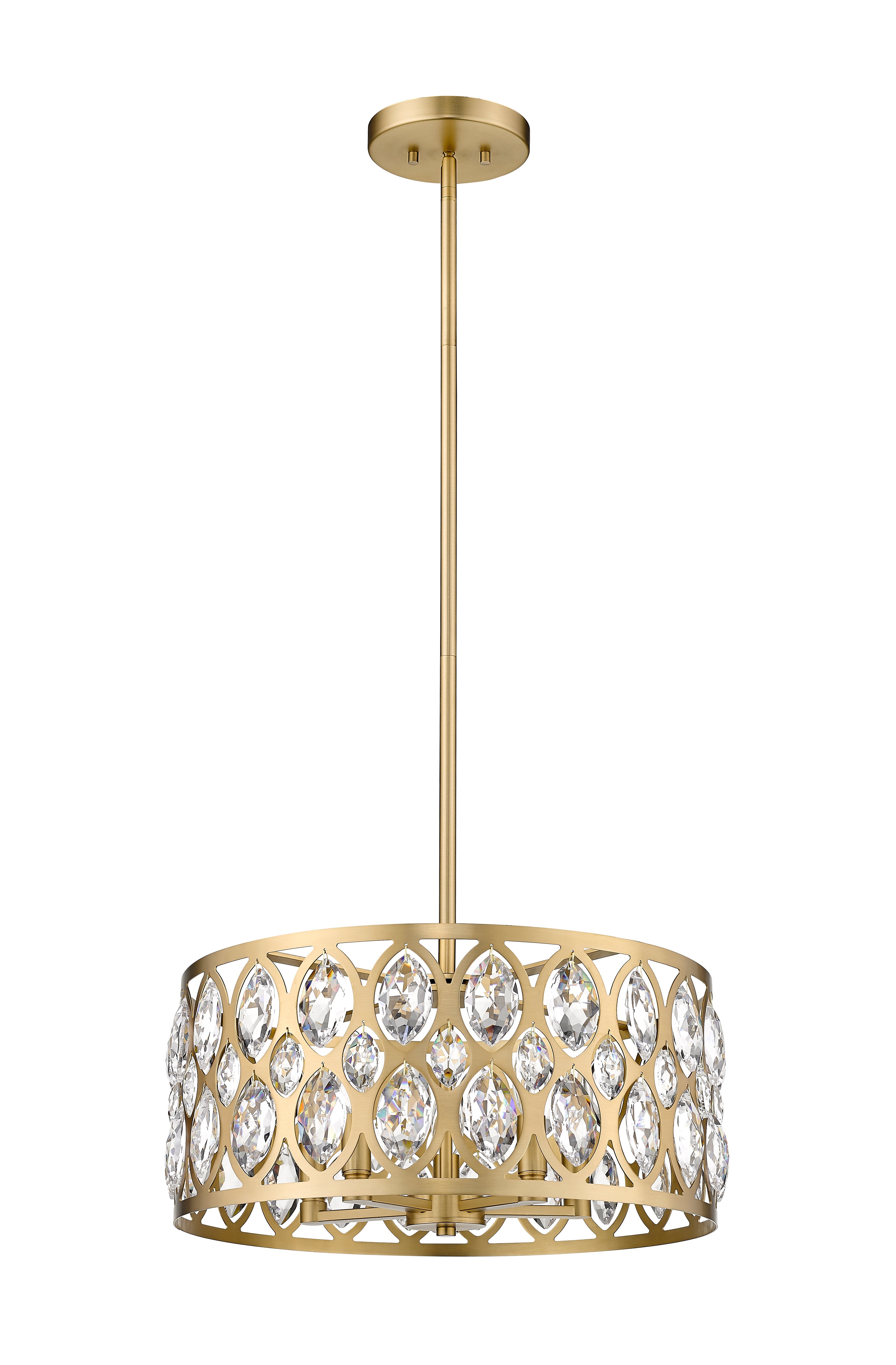 Dealey 5 Light Chandelier Heirloom Brass